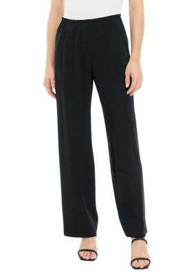 Kasper Women’s Pull On Elastic Waistband Wide Leg Pants | belk