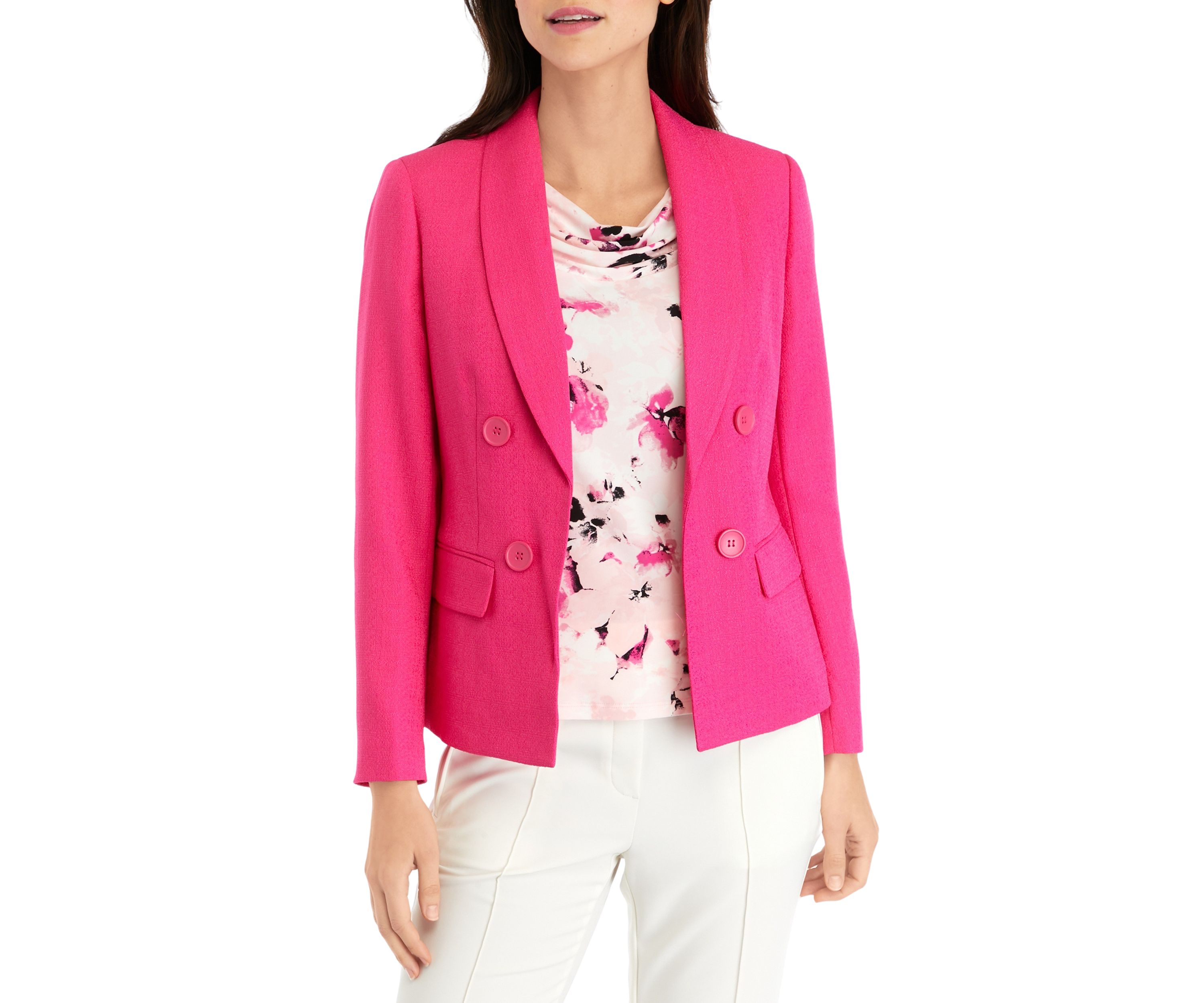 Womens Faux Double Breasted Jacket