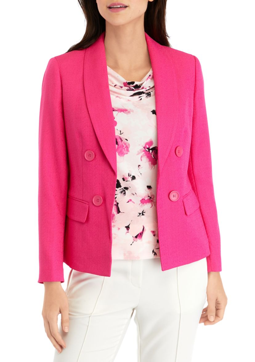 Womens Faux Double Breasted Jacket