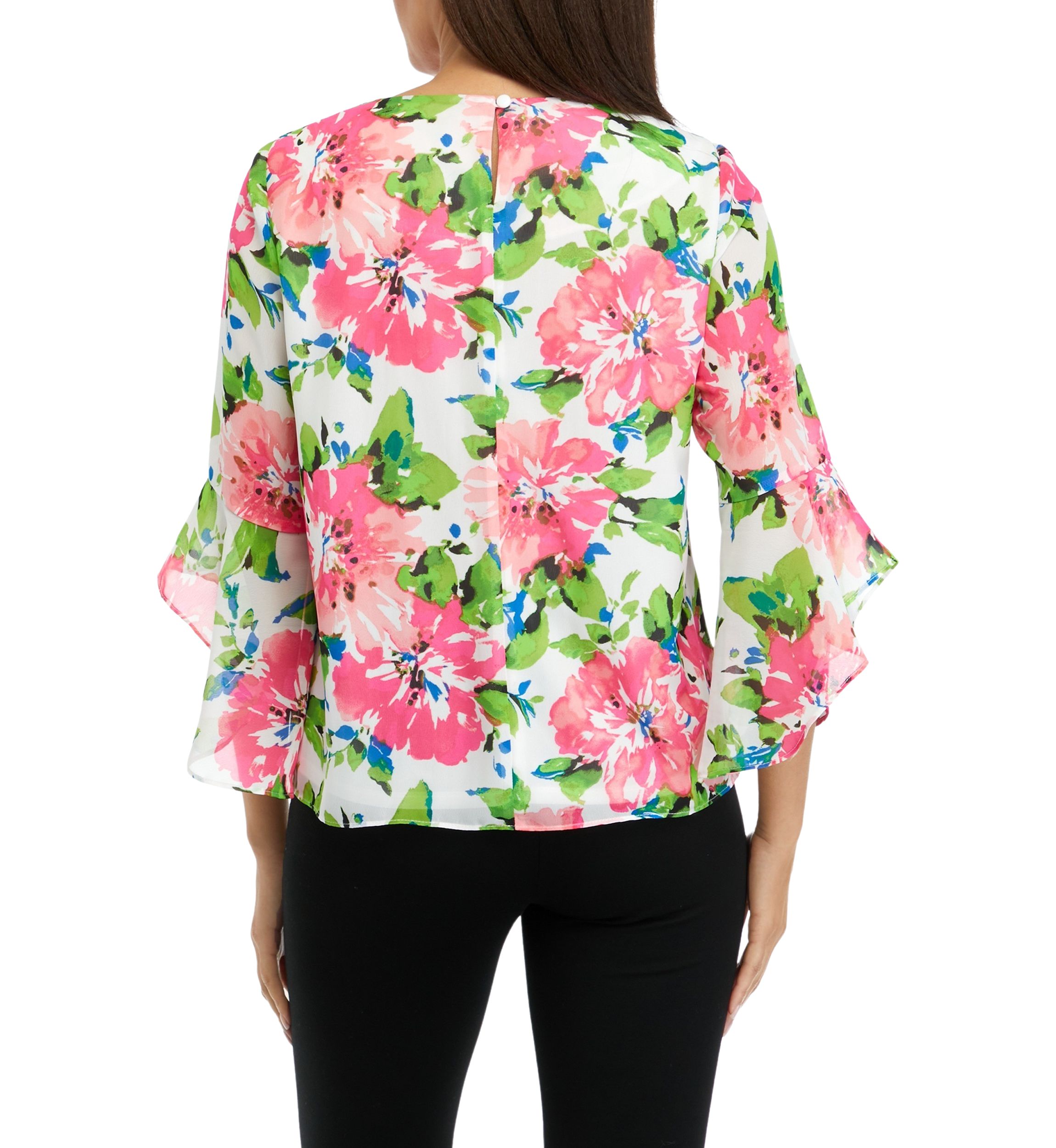 Petite Ruffle Sleeve Blouse 
