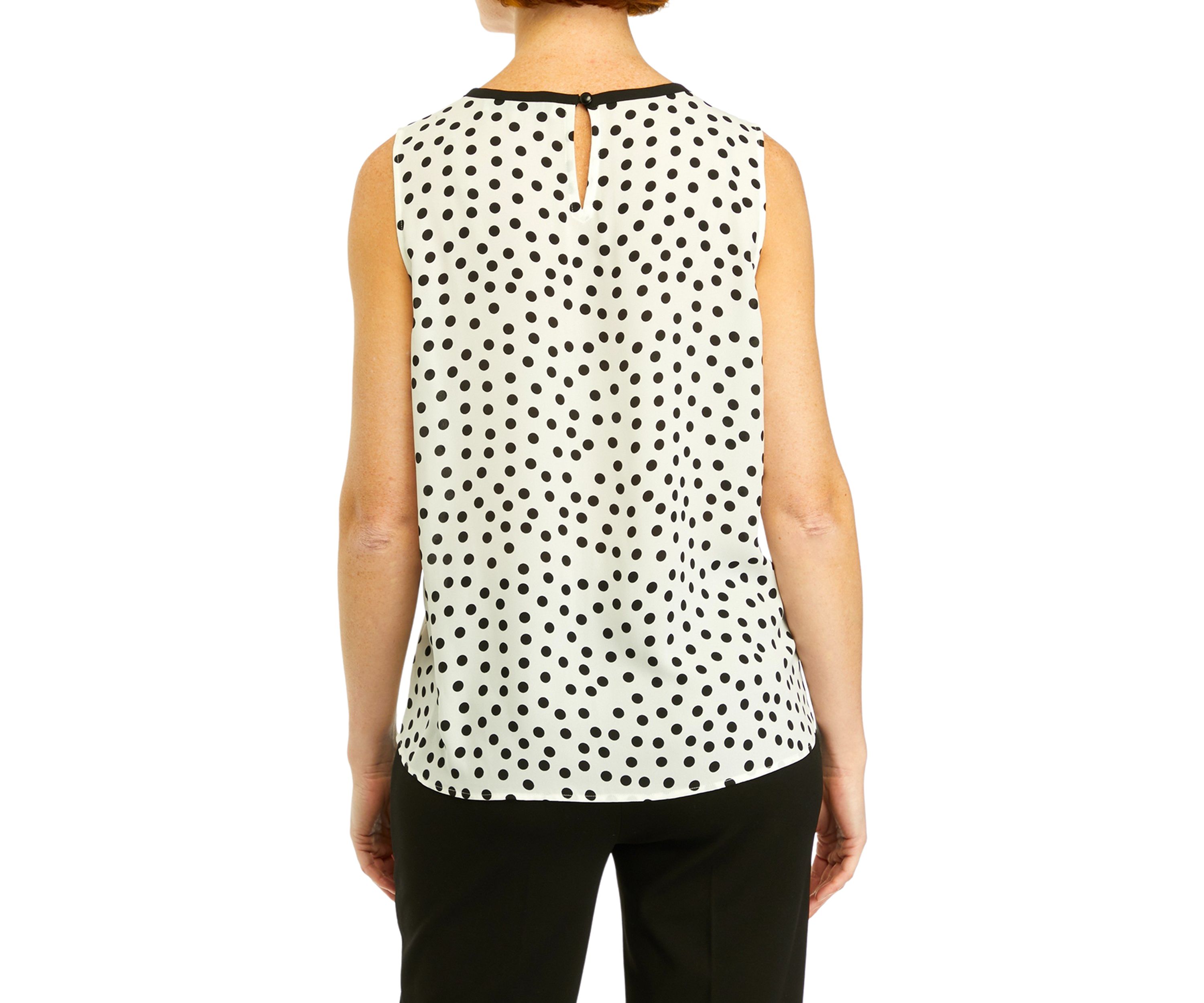 Womens Sleeveless Shirred Blouse
