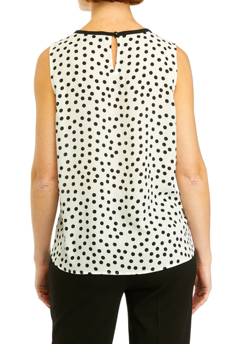 Womens Sleeveless Shirred Blouse