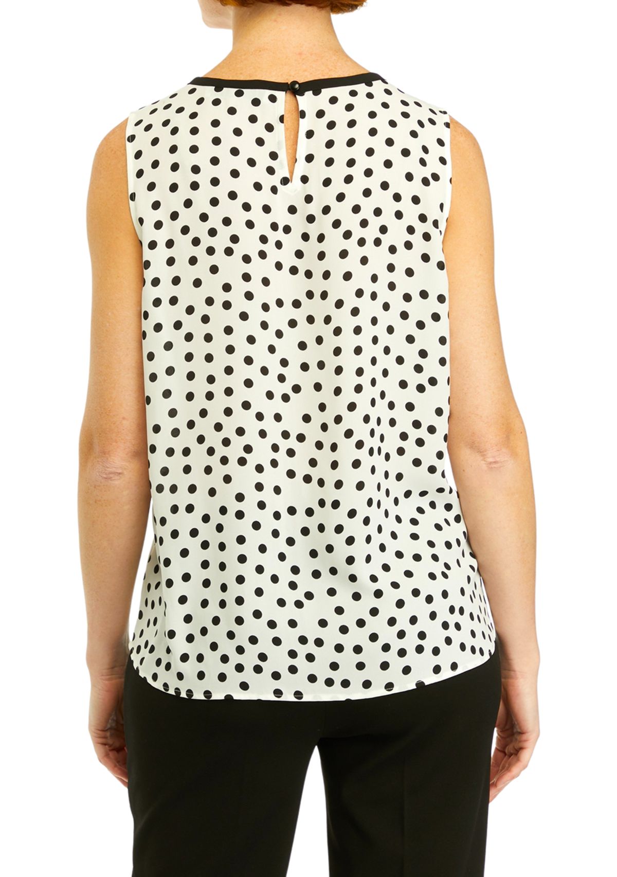 Petite Sleeveless Shirred Front Blouse