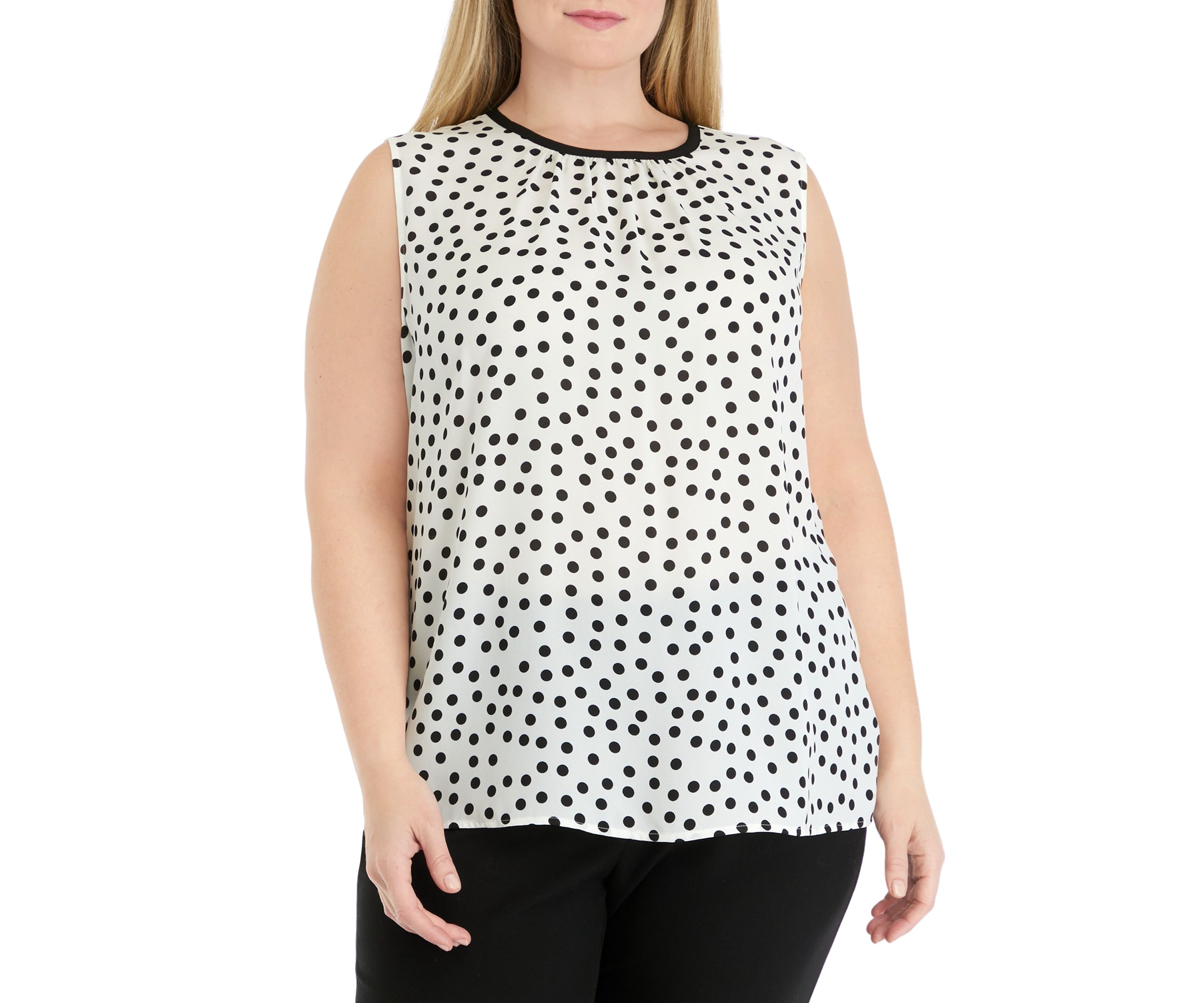 Womens Sleeveless Shirred Front Blouse