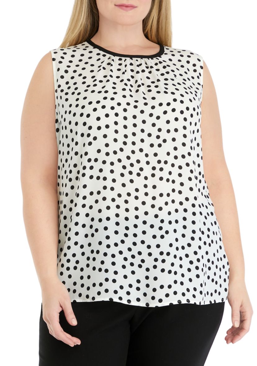 Womens Sleeveless Shirred Front Blouse