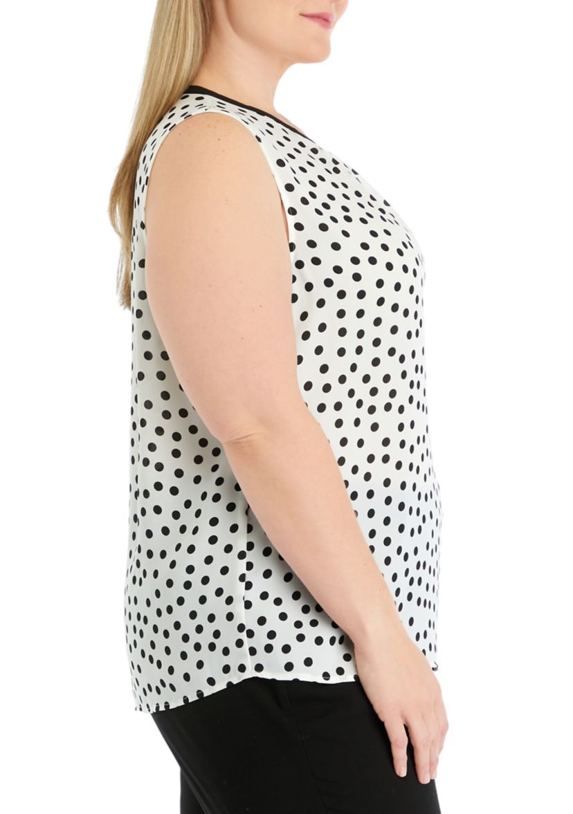 Womens Sleeveless Shirred Front Blouse