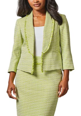 Women's Shawl Collar Tweed Jacket