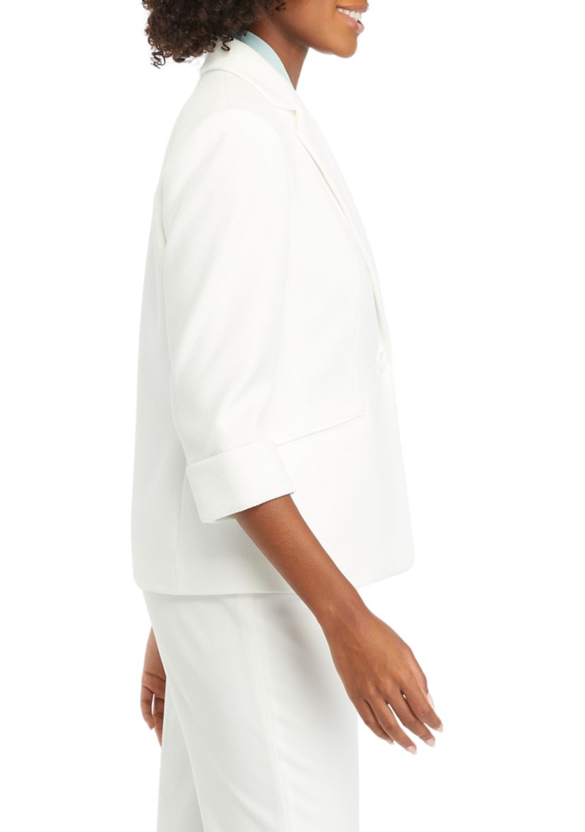Womens One Button Jacket with Cuff Sleeves