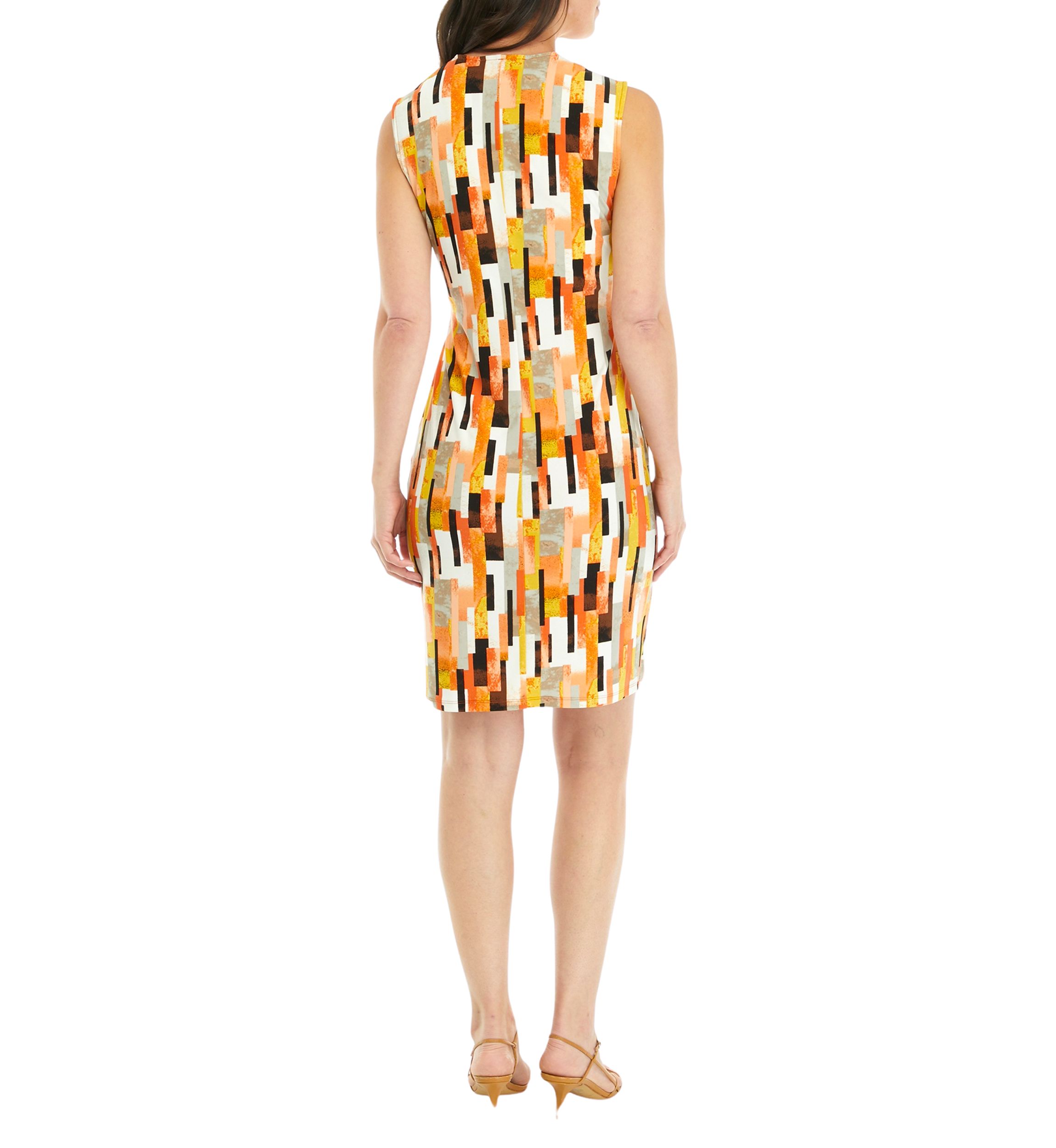 Womens Sleeveless Signature Wrap Dress