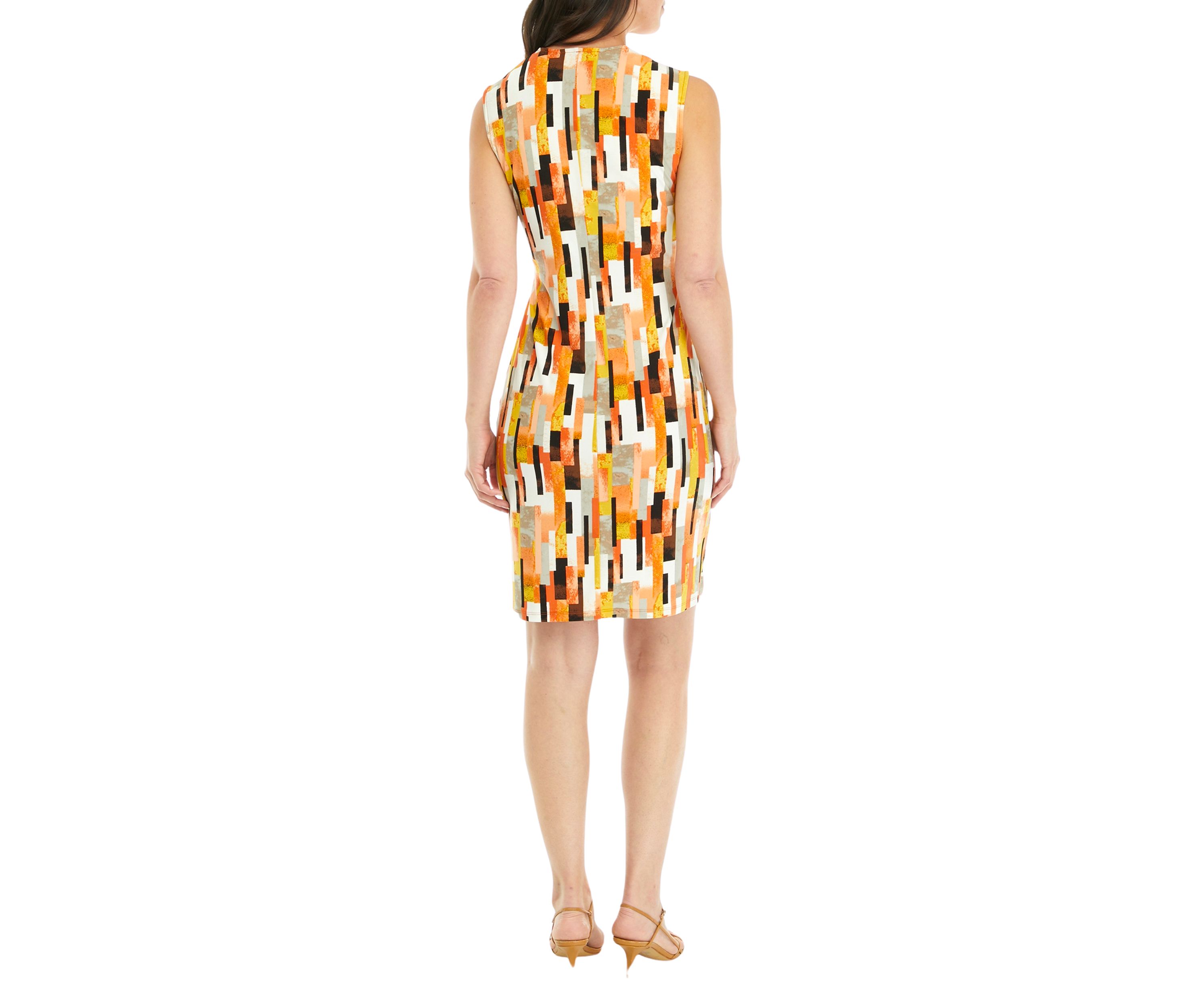 Womens Sleeveless Signature Wrap Dress