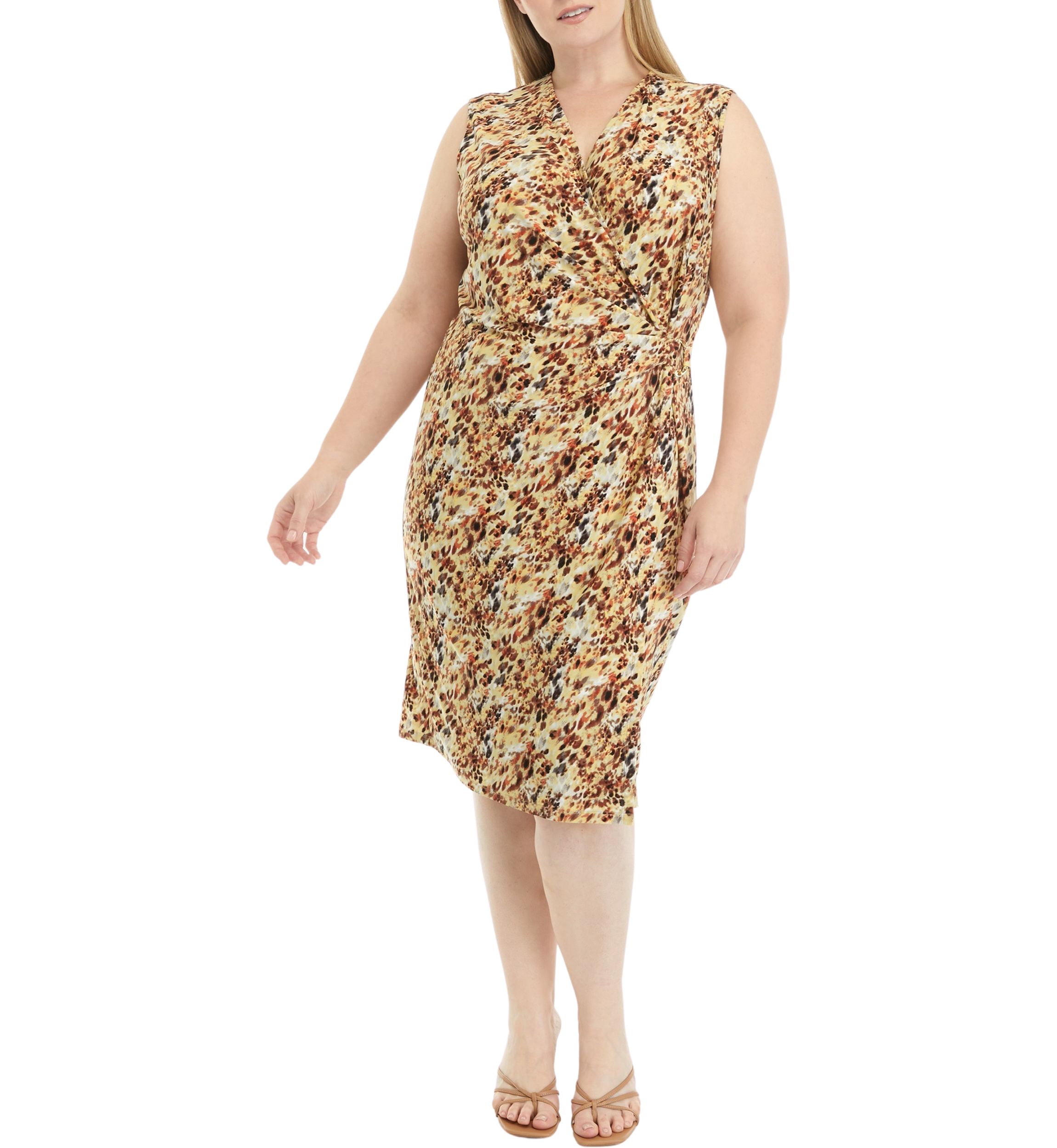 Plus Size Sleeveless Signature Wrap Dress