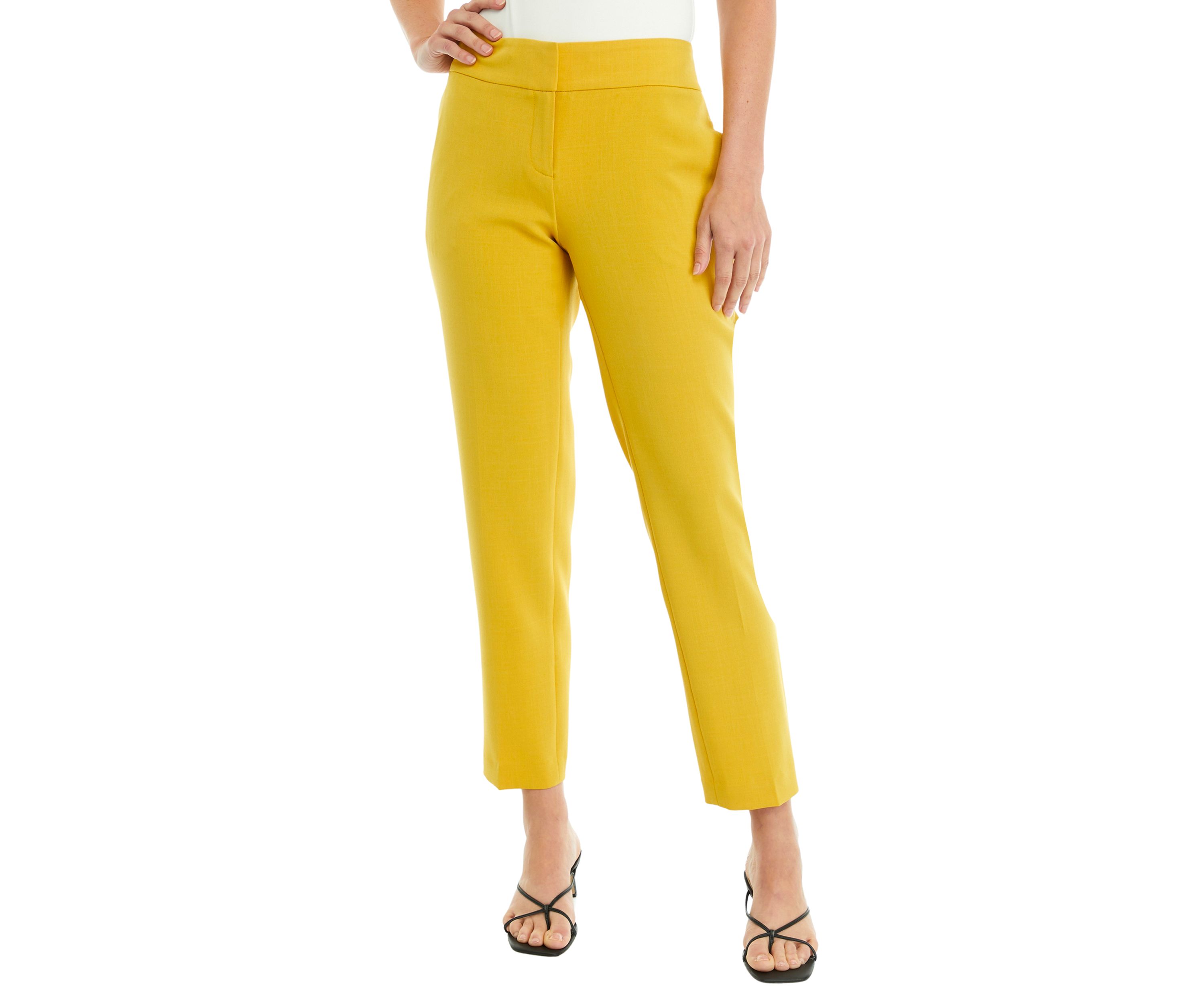 Womens Fly Front Slim Pants