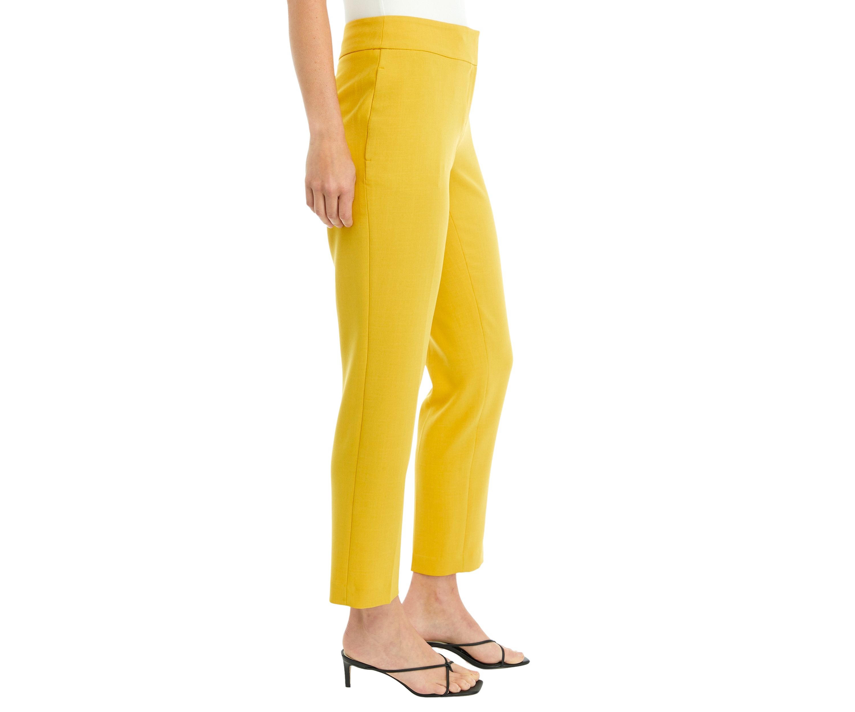 Womens Fly Front Slim Pants
