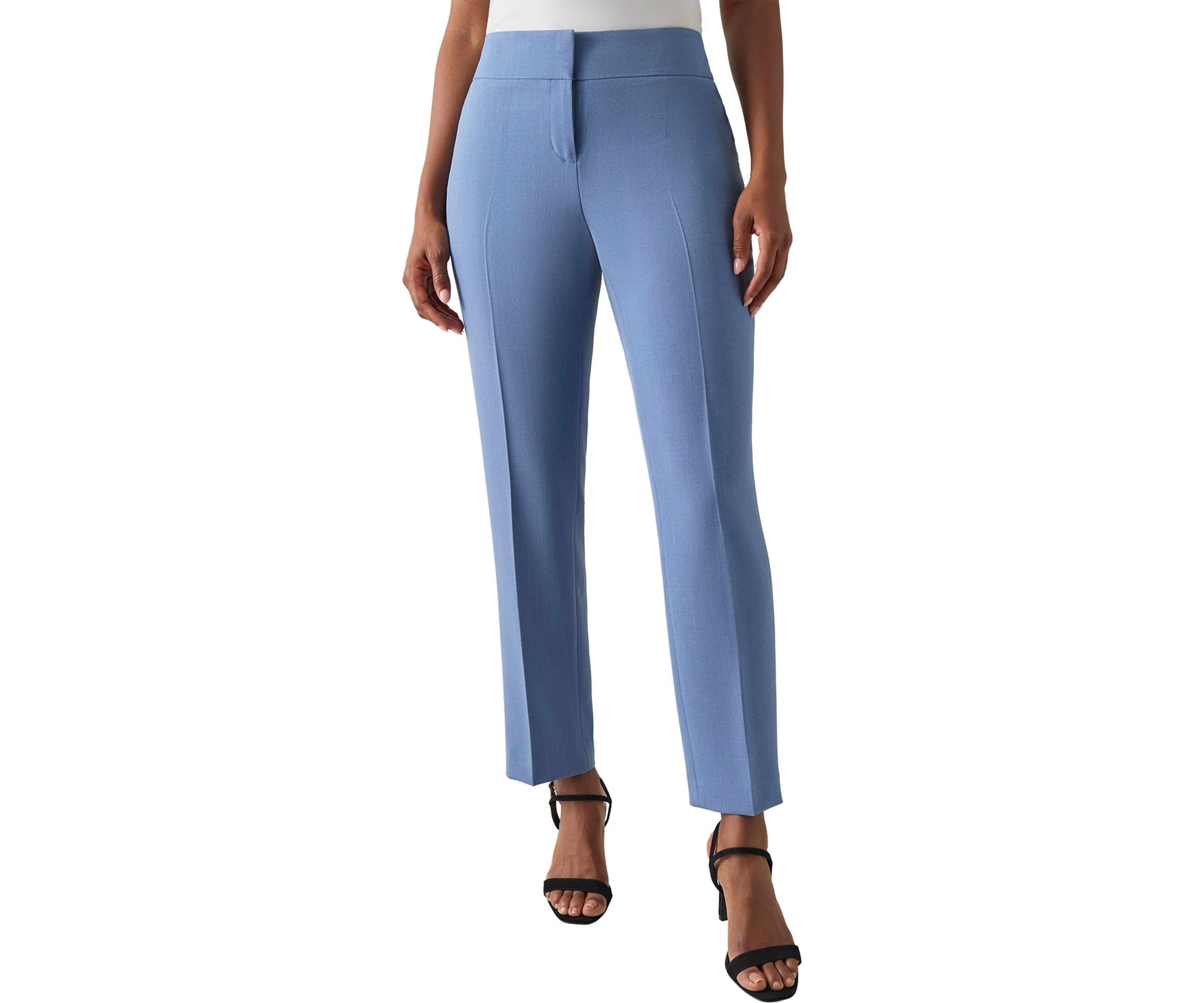 Petite Fly Front Slim Pants