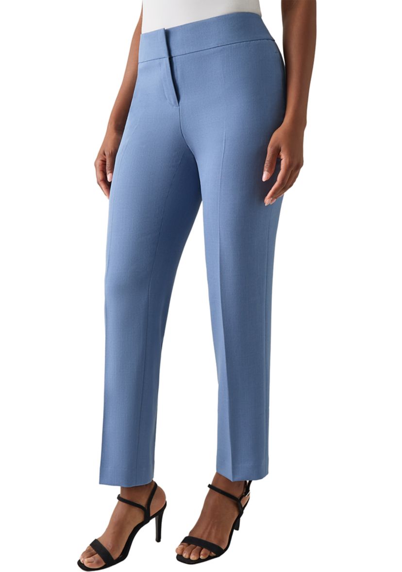 Petite Fly Front Slim Pants