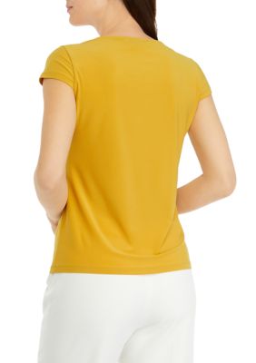 Women's Cap Sleeve Cowl Neck Top