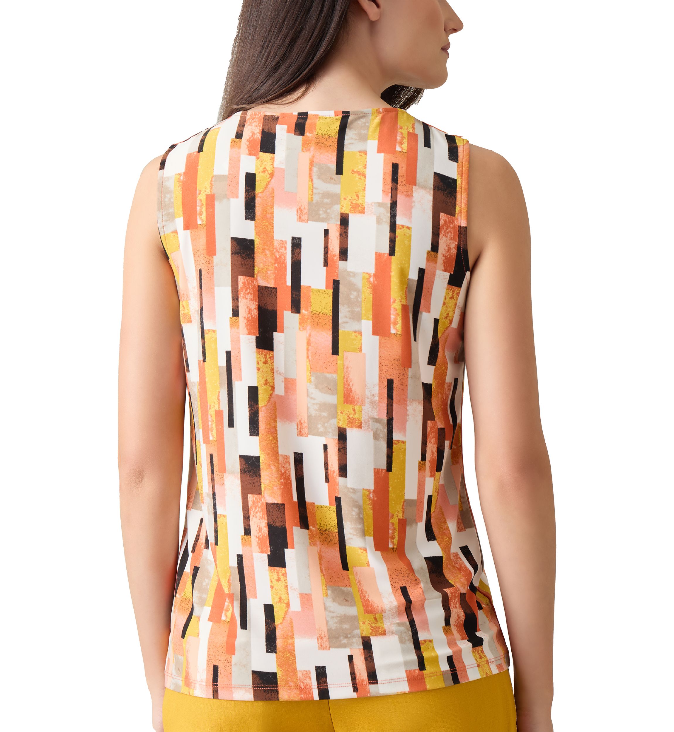 Petite Printed Sleeveless Blouse