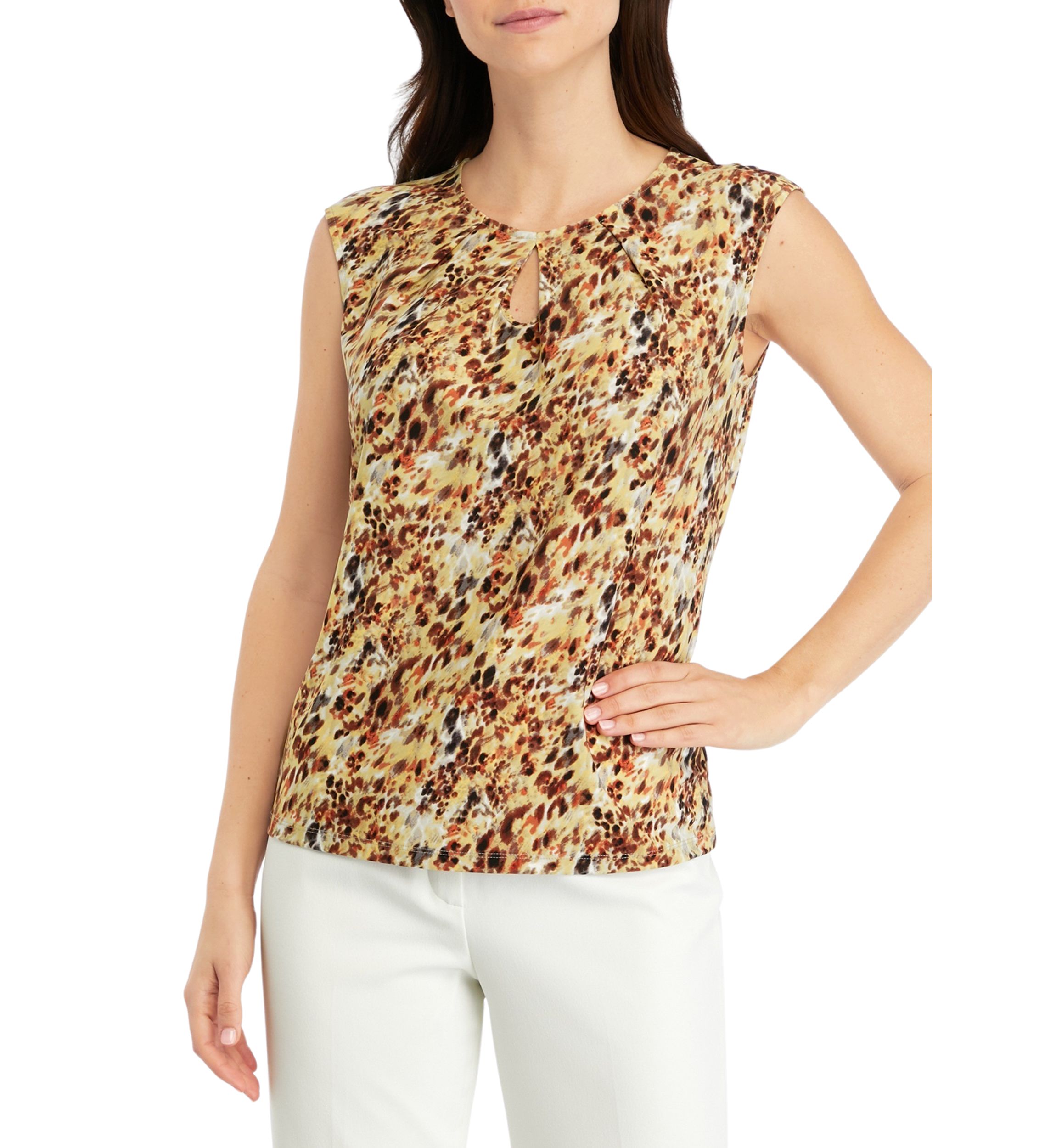 Womens Sleeveless Keyhole Camisole 
