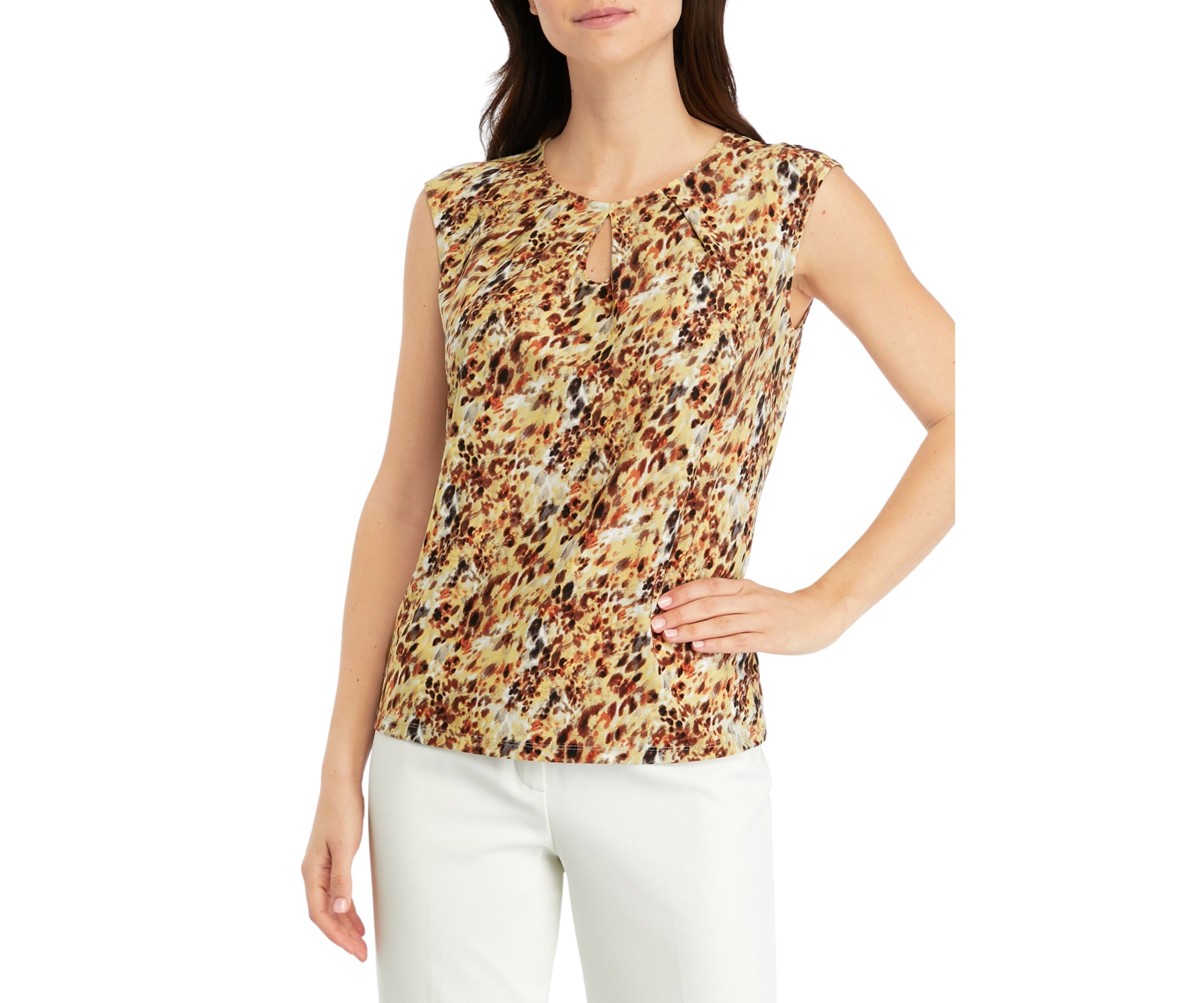 Womens Sleeveless Keyhole Camisole 