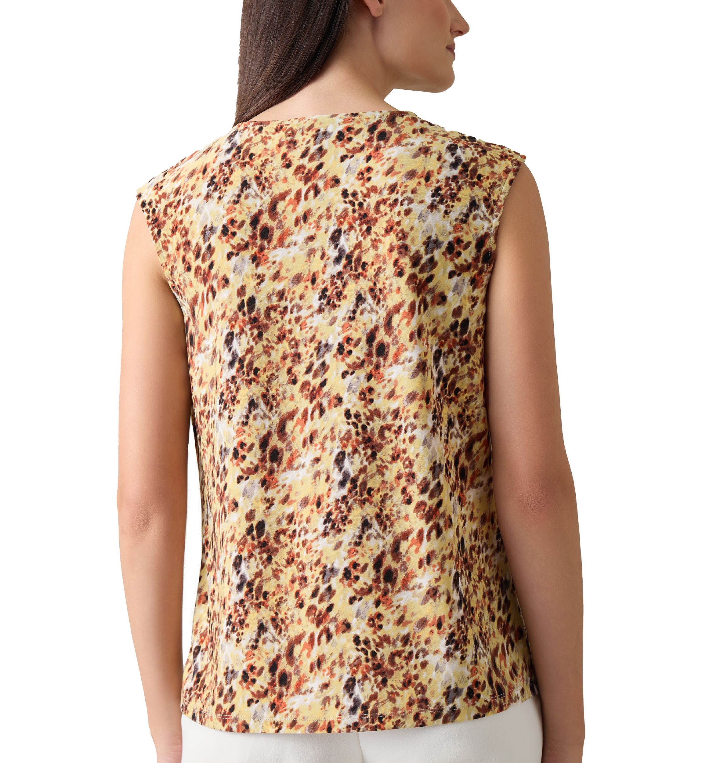Petite Printed Keyhole Blouse