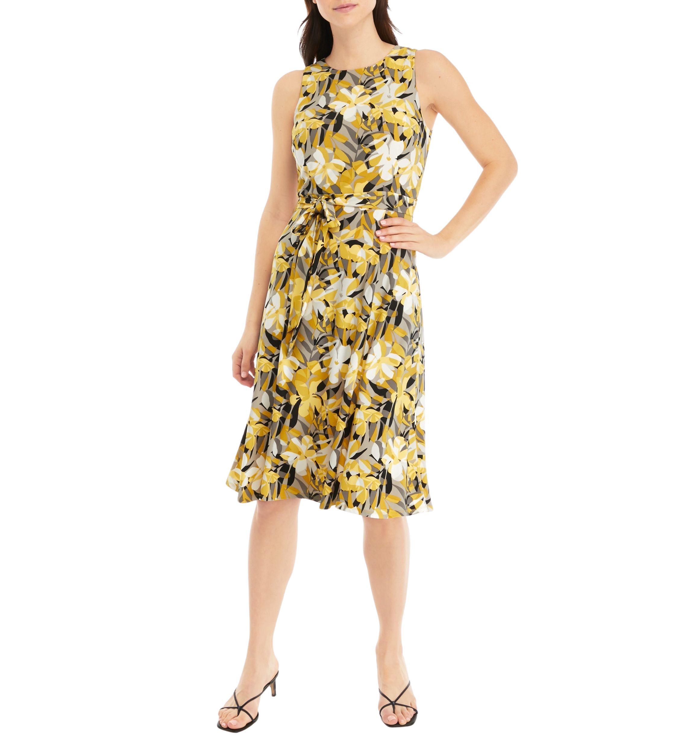 Womens Sleeveless Floral Dress