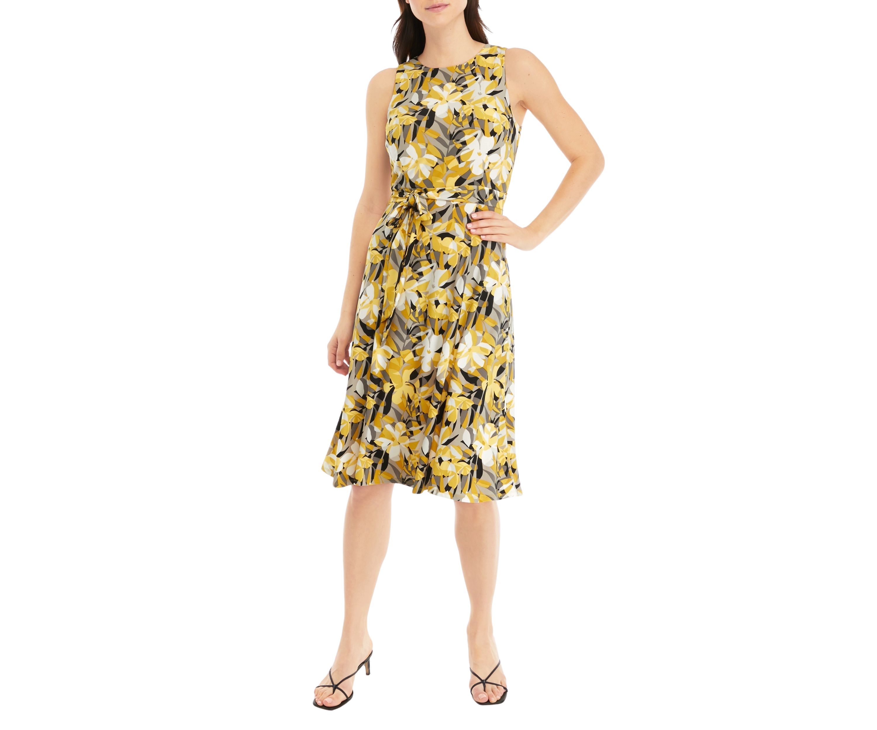 Womens Sleeveless Floral Dress