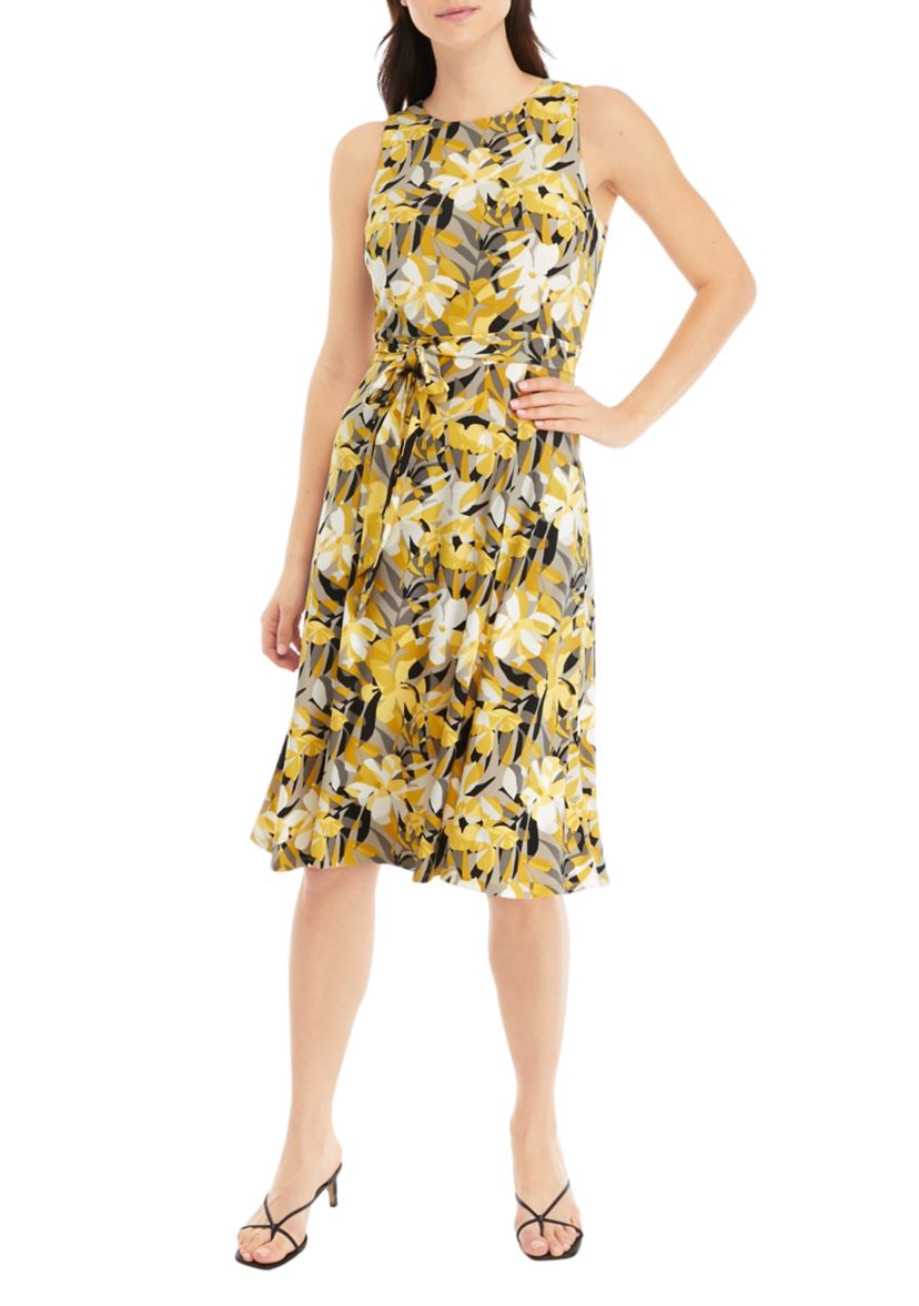 Womens Sleeveless Floral Dress