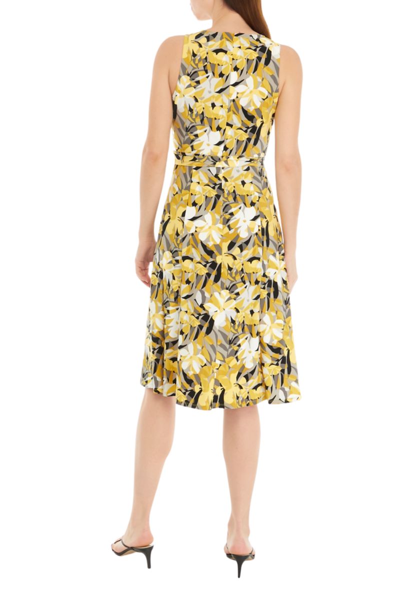 Womens Sleeveless Floral Dress