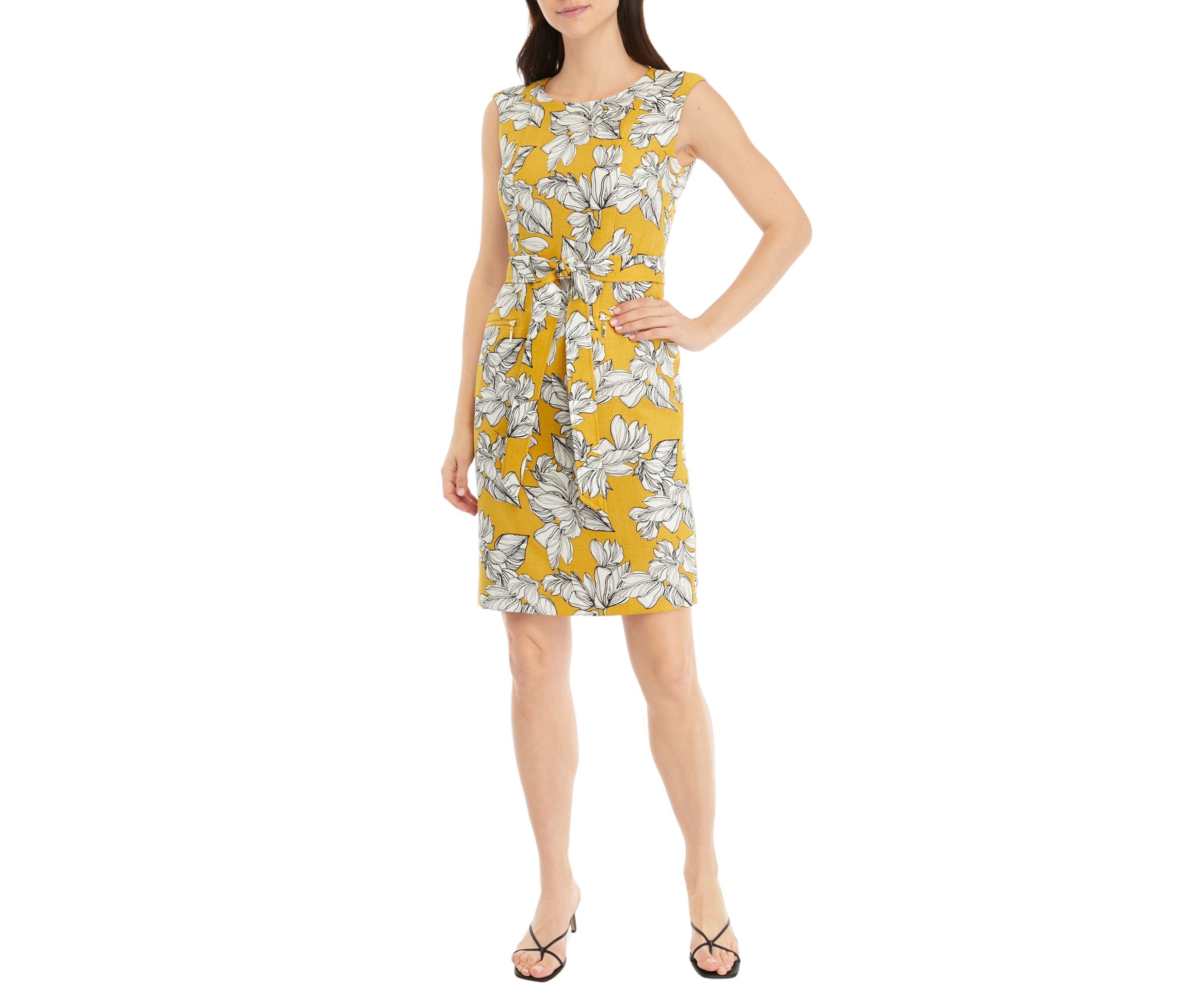 Womens Sleeveless Floral Dress