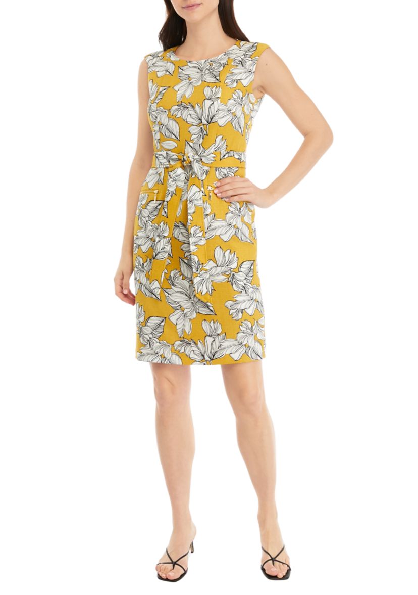 Womens Sleeveless Floral Dress