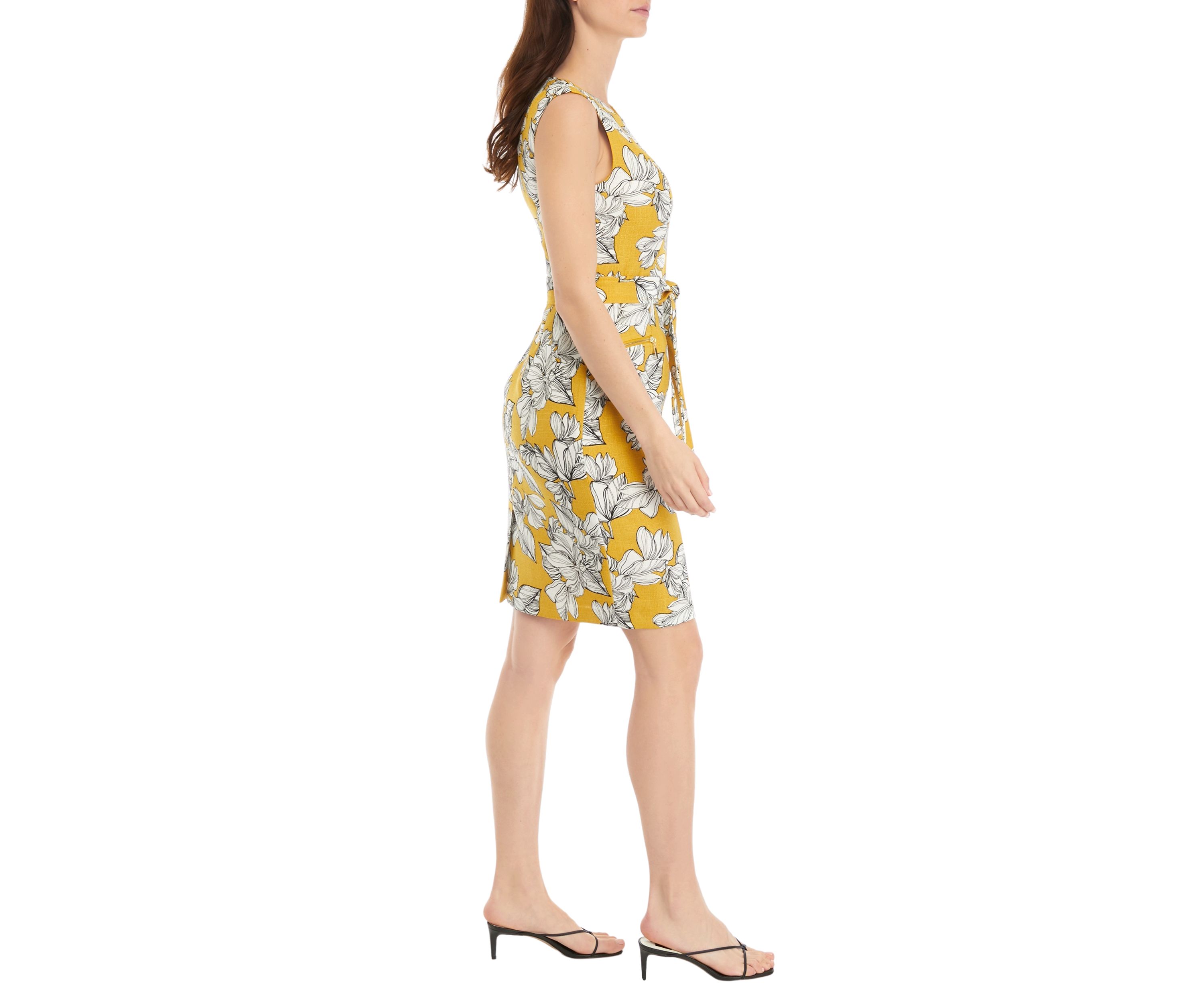 Womens Sleeveless Floral Dress