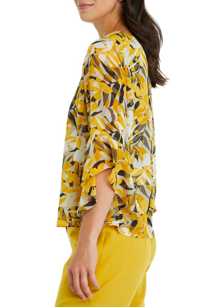 Womens Ruffle Printed Blouse