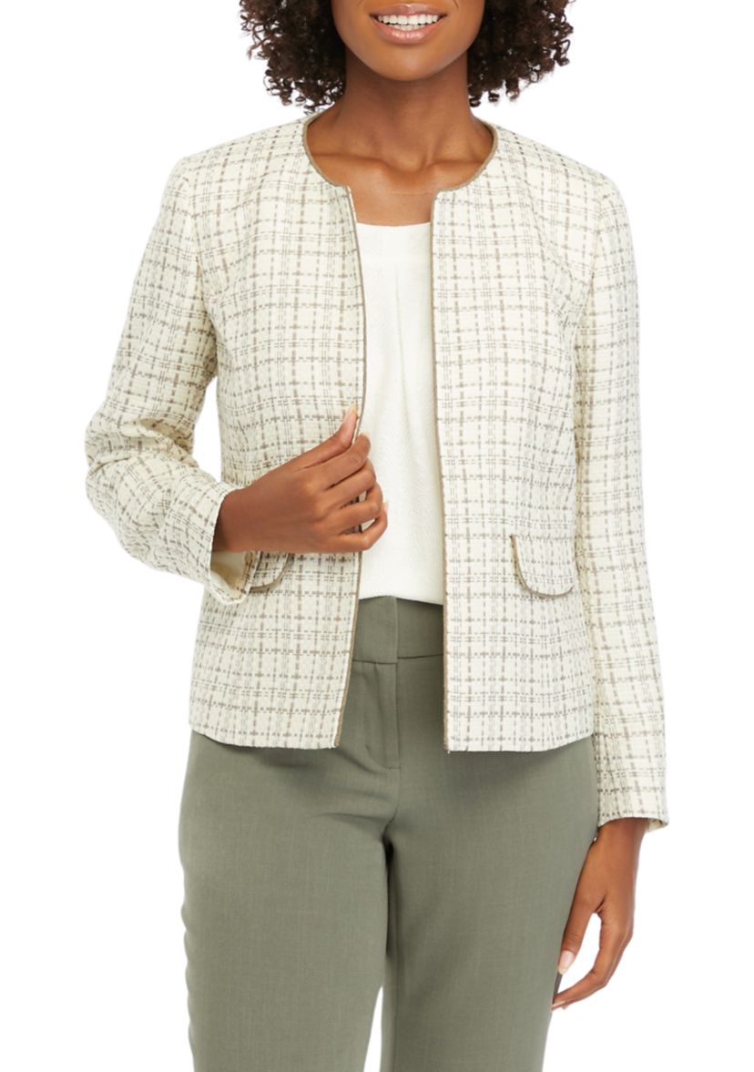 Womens Printed Blazer with Piping