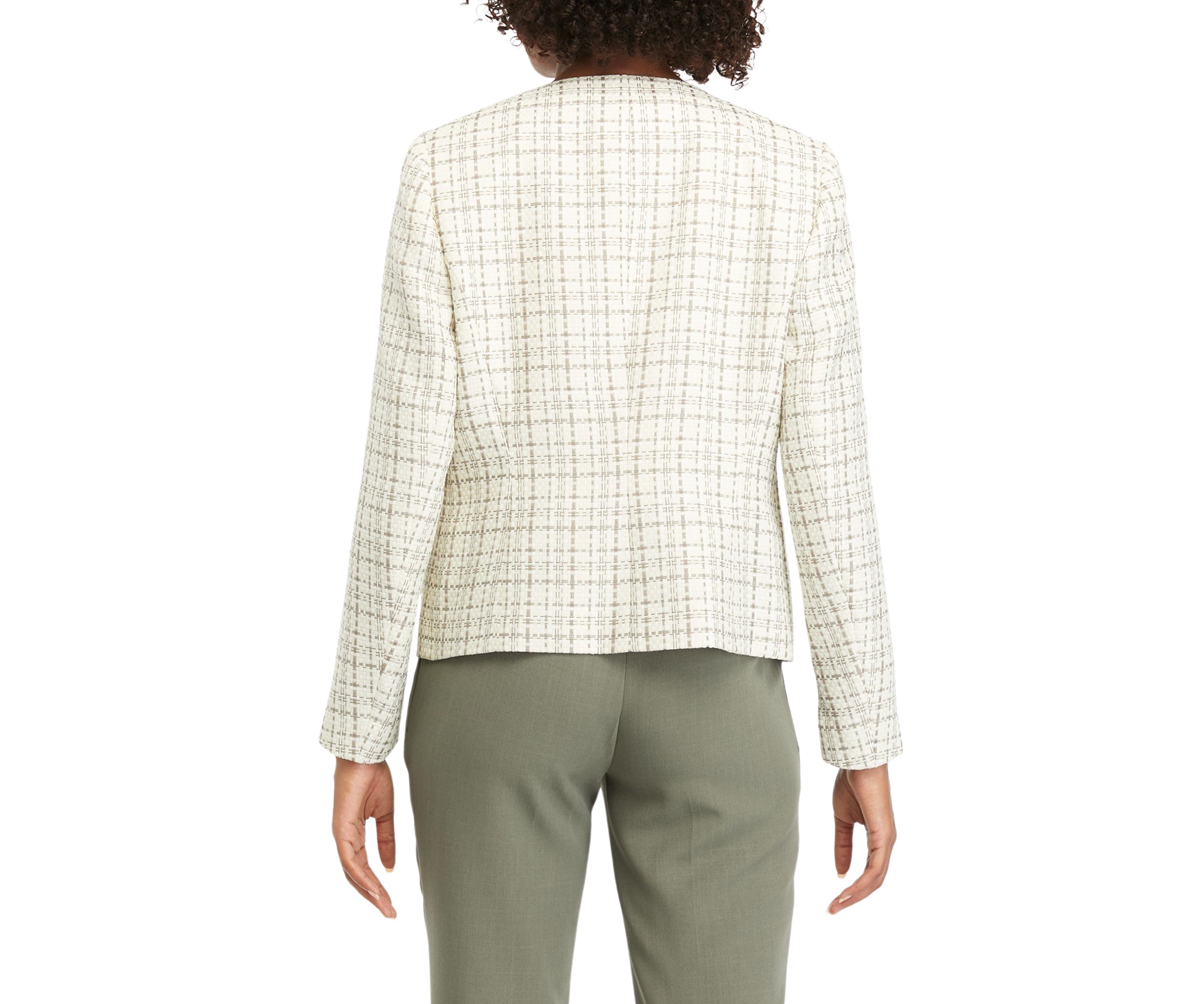 Womens Printed Blazer with Piping