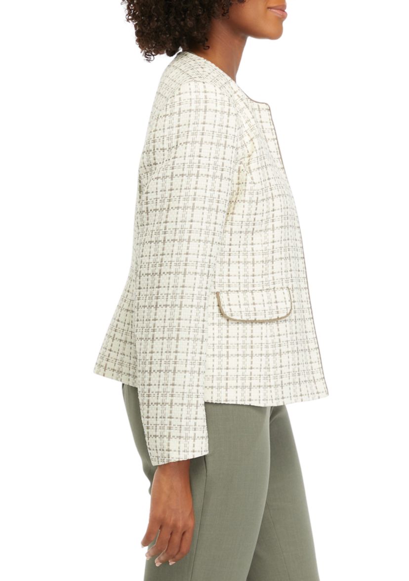 Womens Printed Blazer with Piping