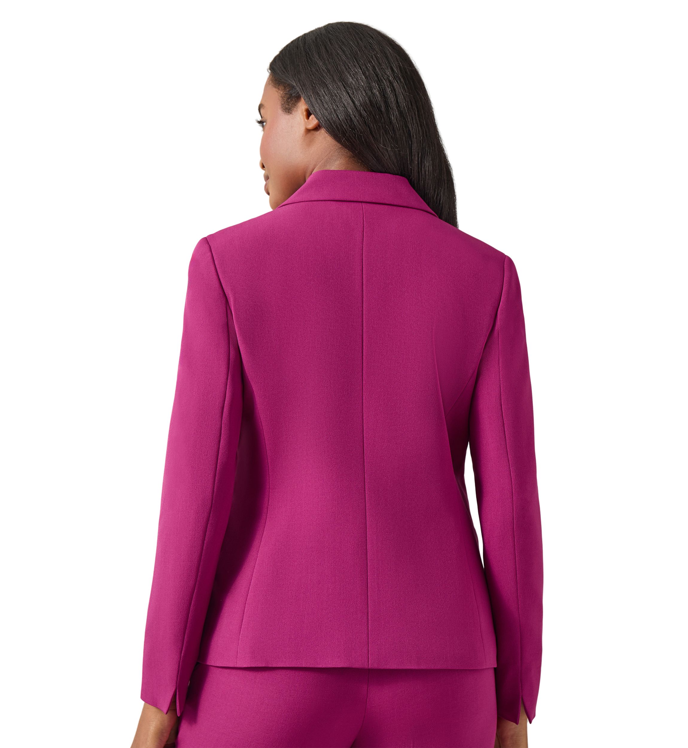 Womens One Button Notch Collar Jacket 