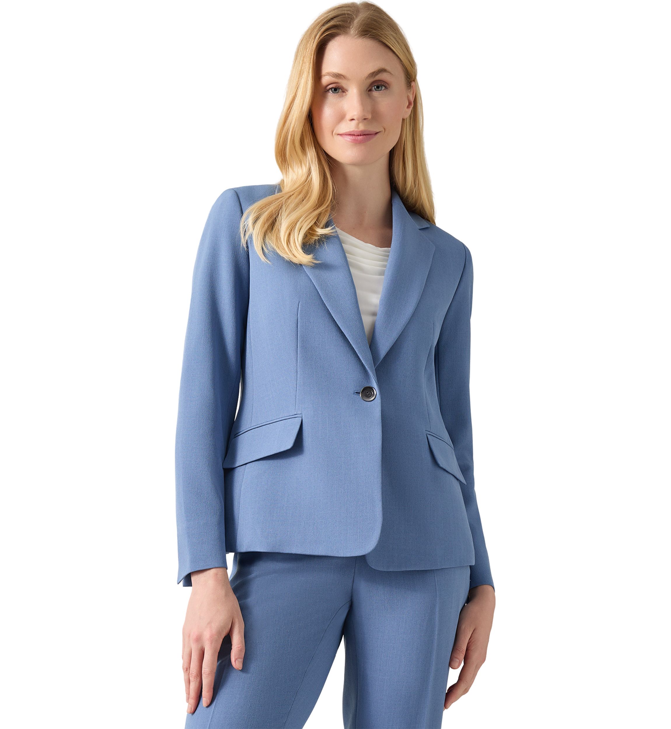 Petite One Button Notch Collar Jacket