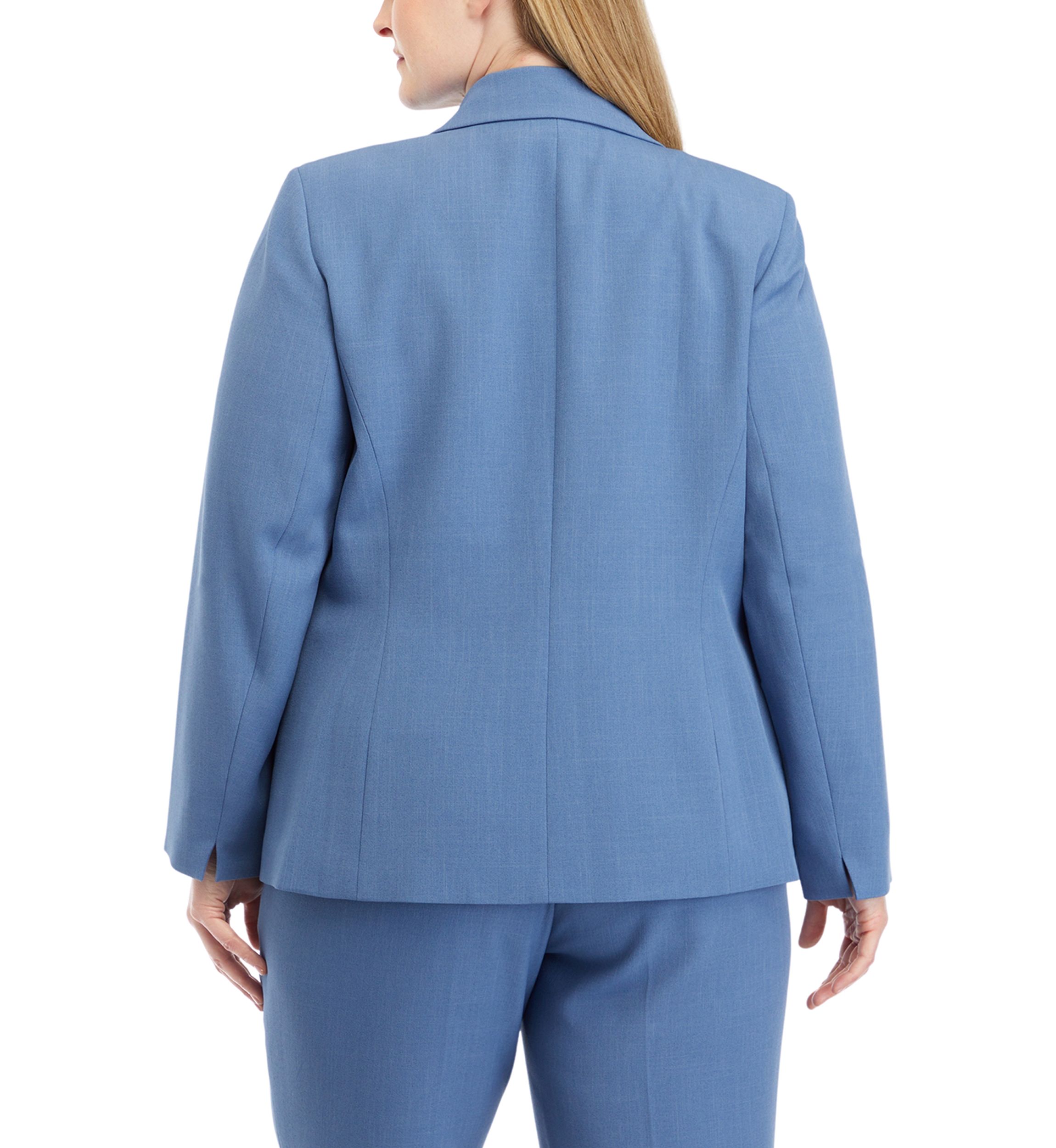 Plus Size One Button Notch Collar Jacket 