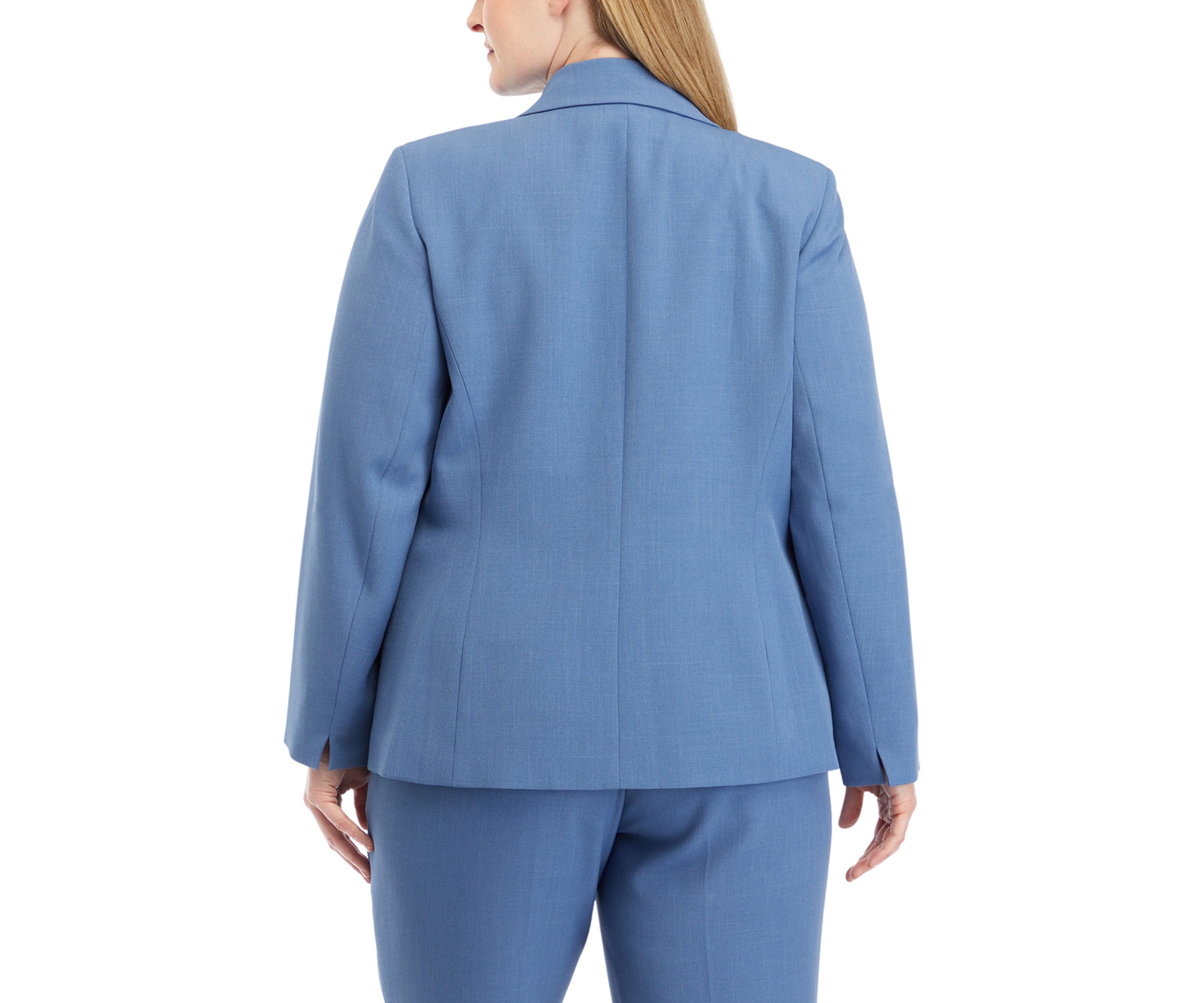 Plus Size One Button Notch Collar Jacket 