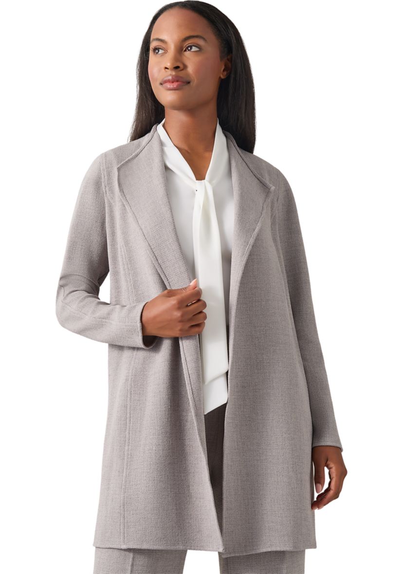 Womens Pebble Drape Front Jacket