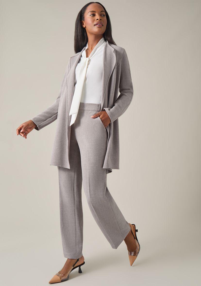 Womens Pebble Drape Front Jacket