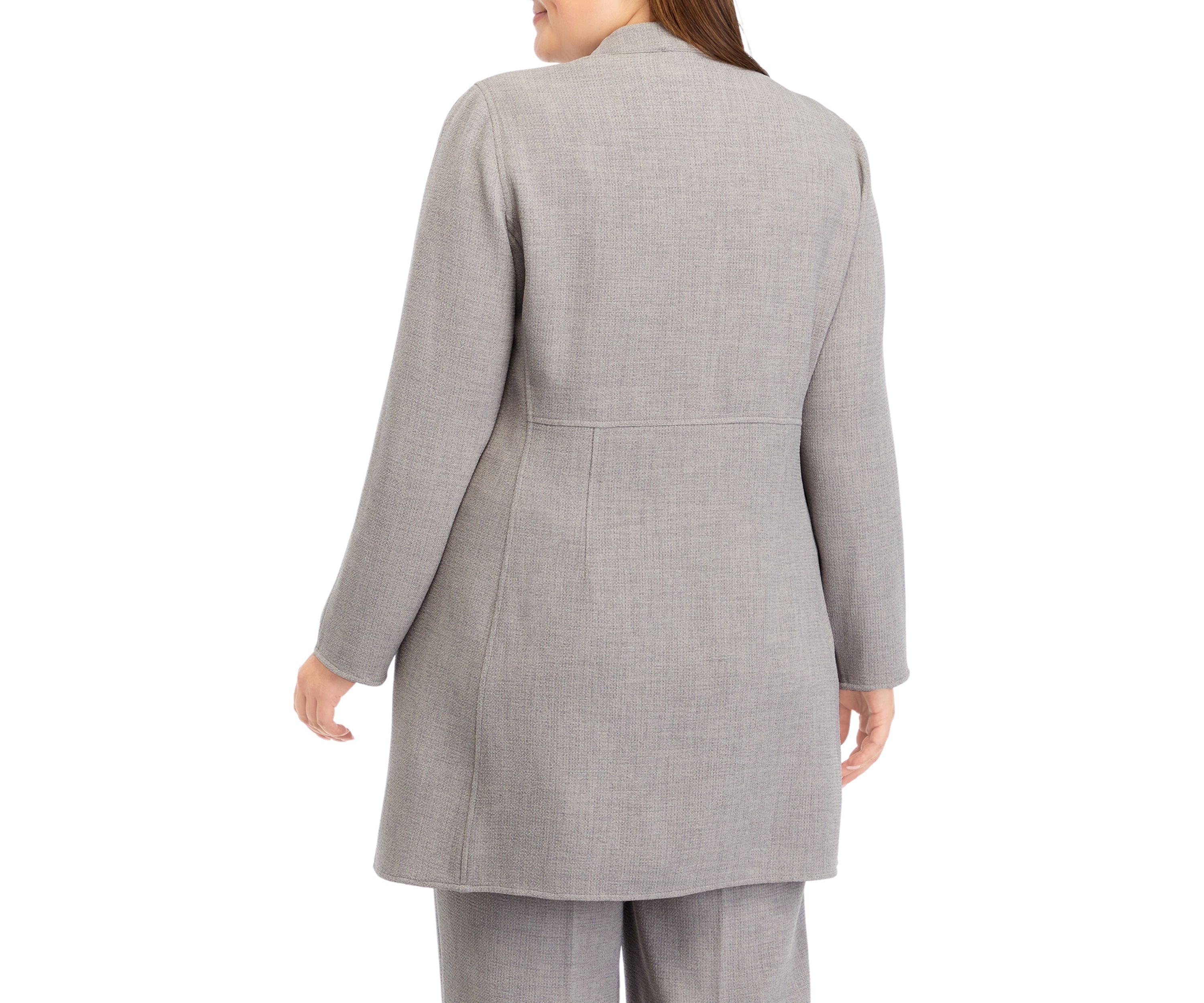 Plus Size Drape Front Jacket