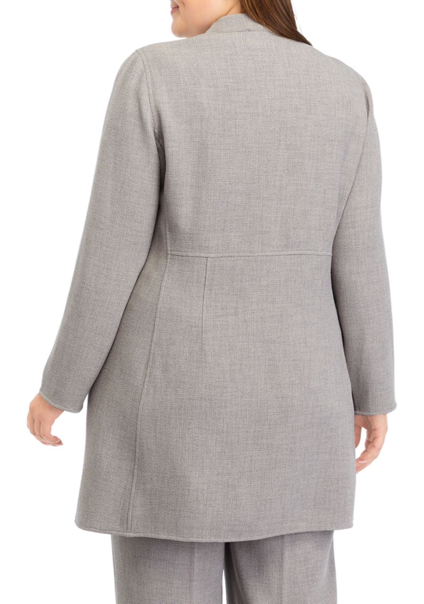 Plus Size Drape Front Jacket