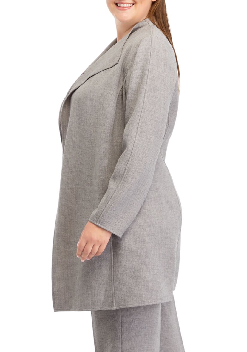 Plus Size Drape Front Jacket
