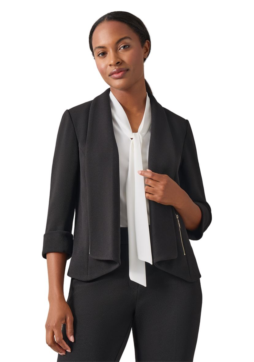 Womens Cross Hatch Open Front Suit Separate Jacket