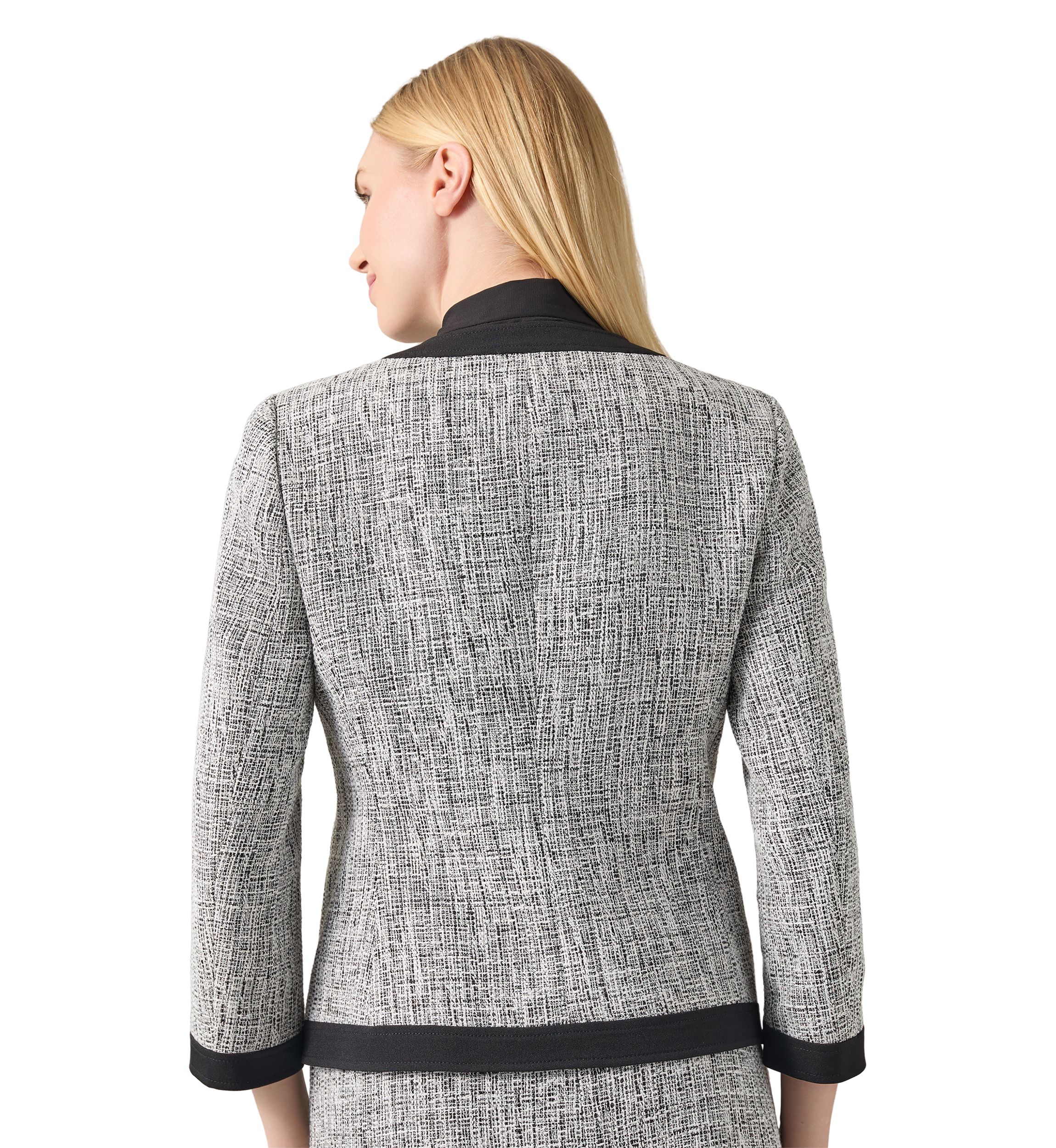 Petite Tweed Patch Pocket Framed Suit Separate Jacket