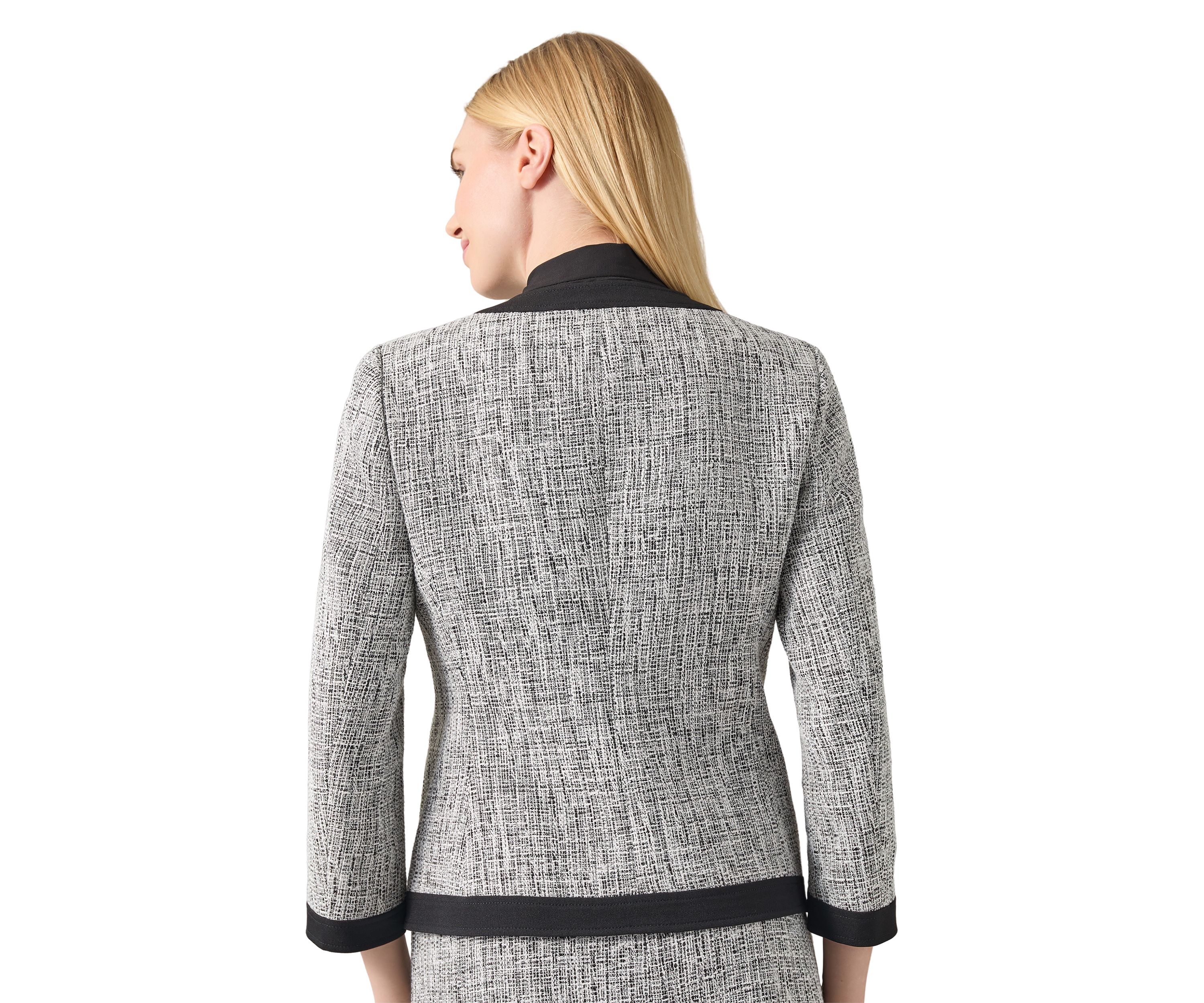 Petite Tweed Patch Pocket Framed Suit Separate Jacket