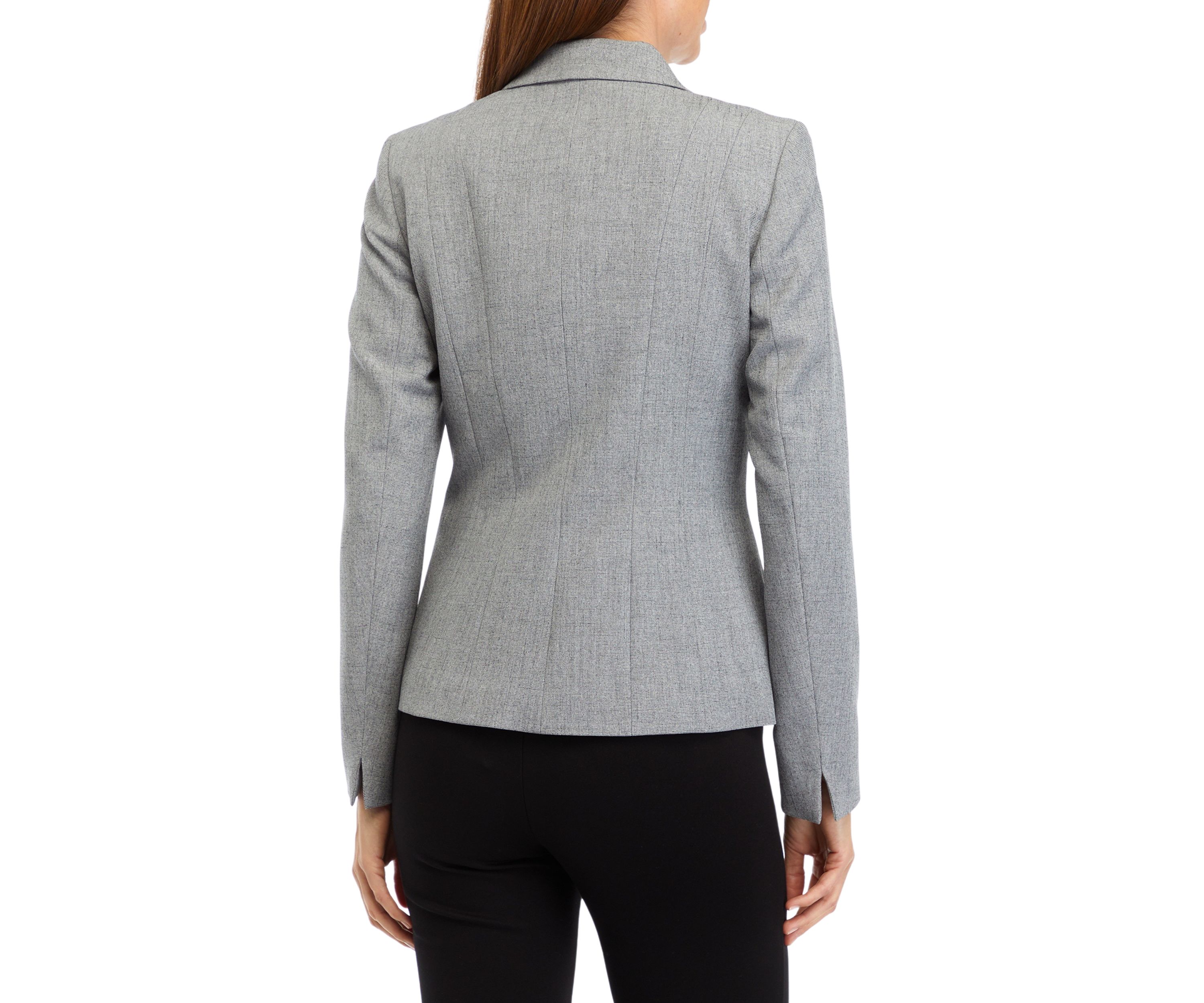 Petite Stretch Crepe One-Button Jacket