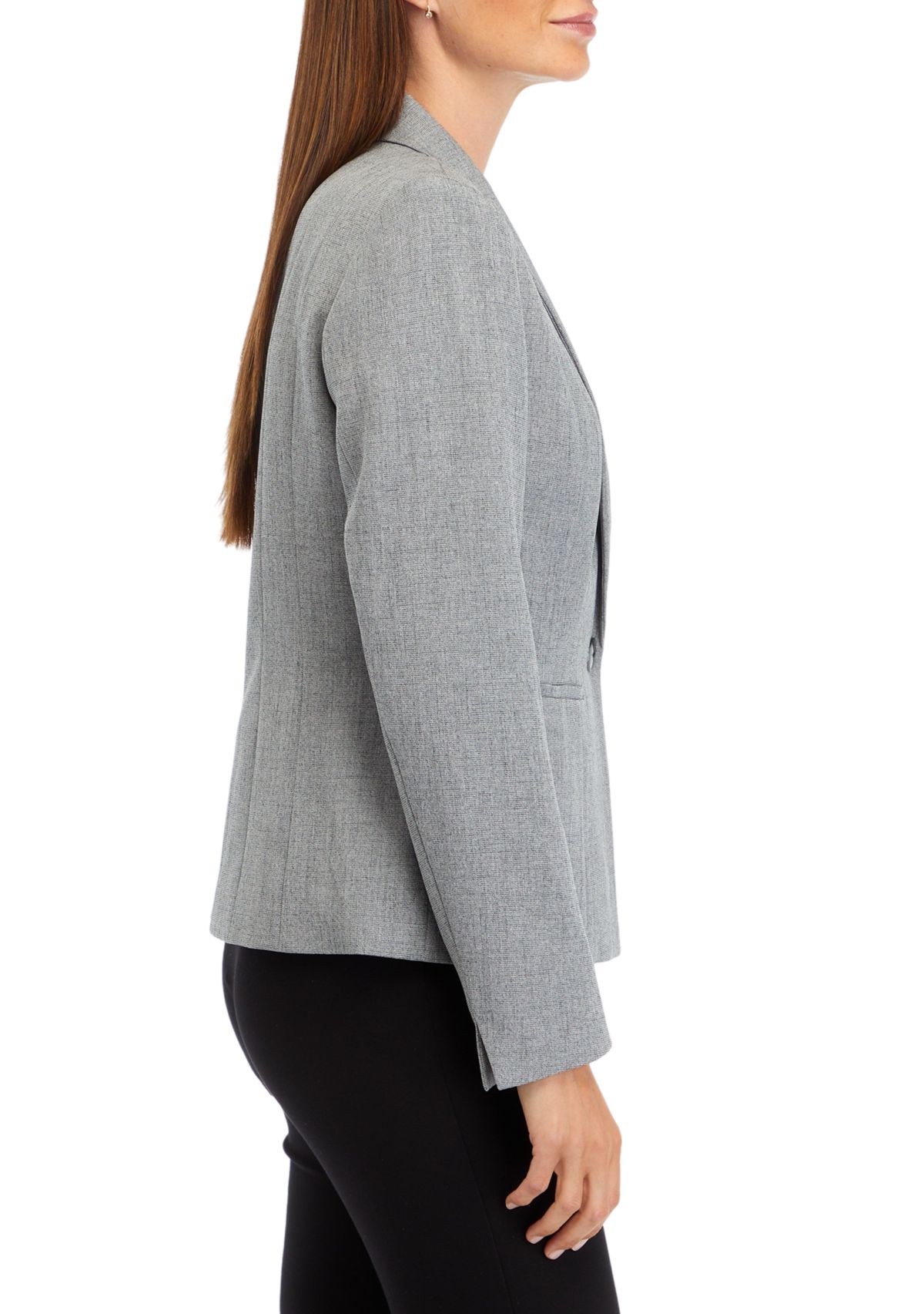 Petite Stretch Crepe One-Button Jacket