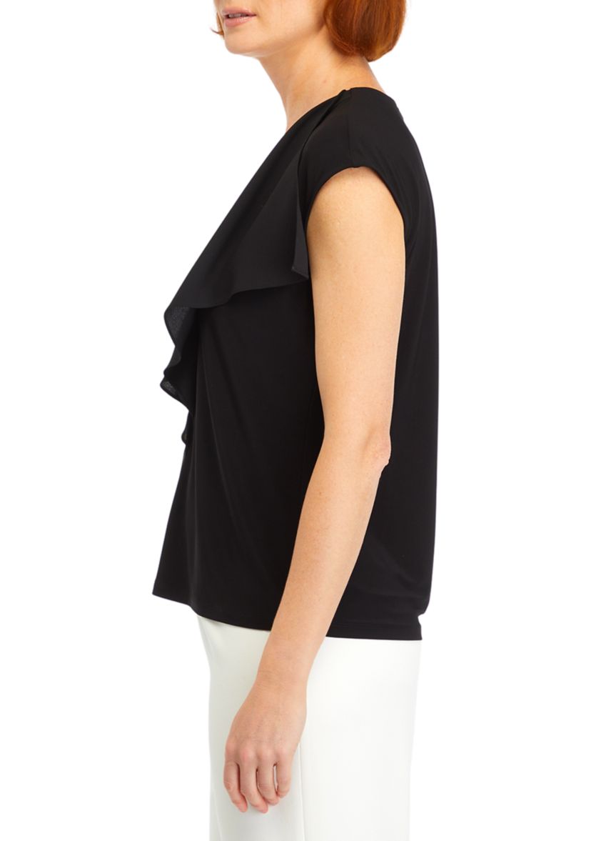 Womens Ruffle Front Blouse 